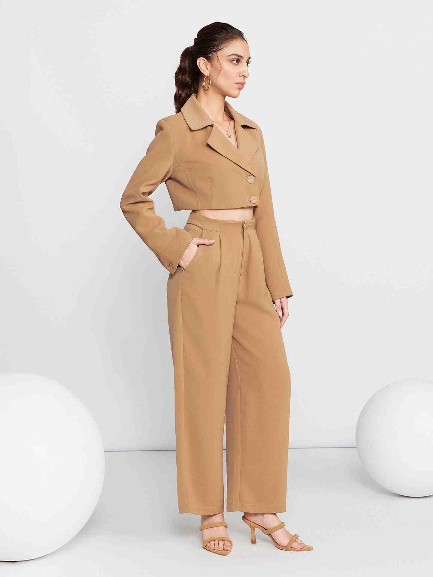 Beige Emberly Co-Ord Set