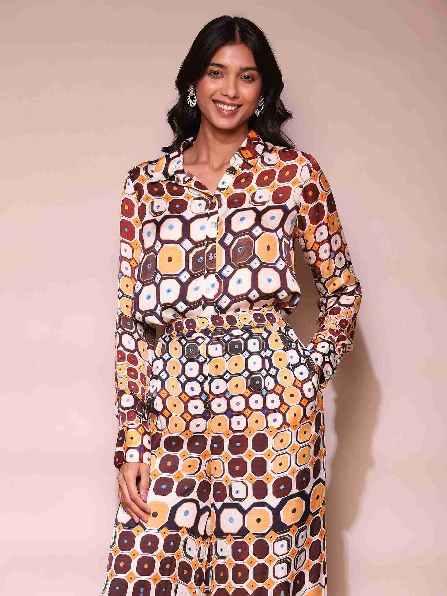 Brown Theodora Co-Ord Set