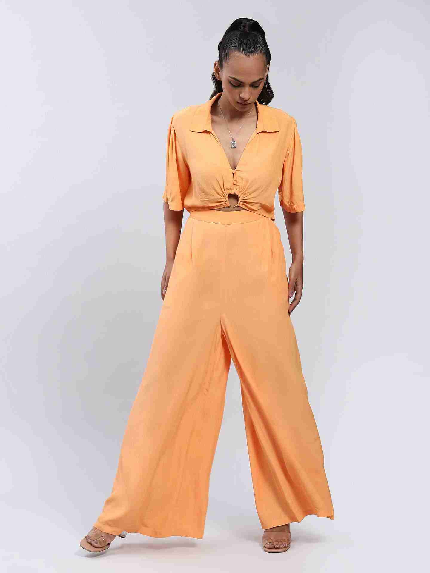 Orange Gardenia Co-Ord Set