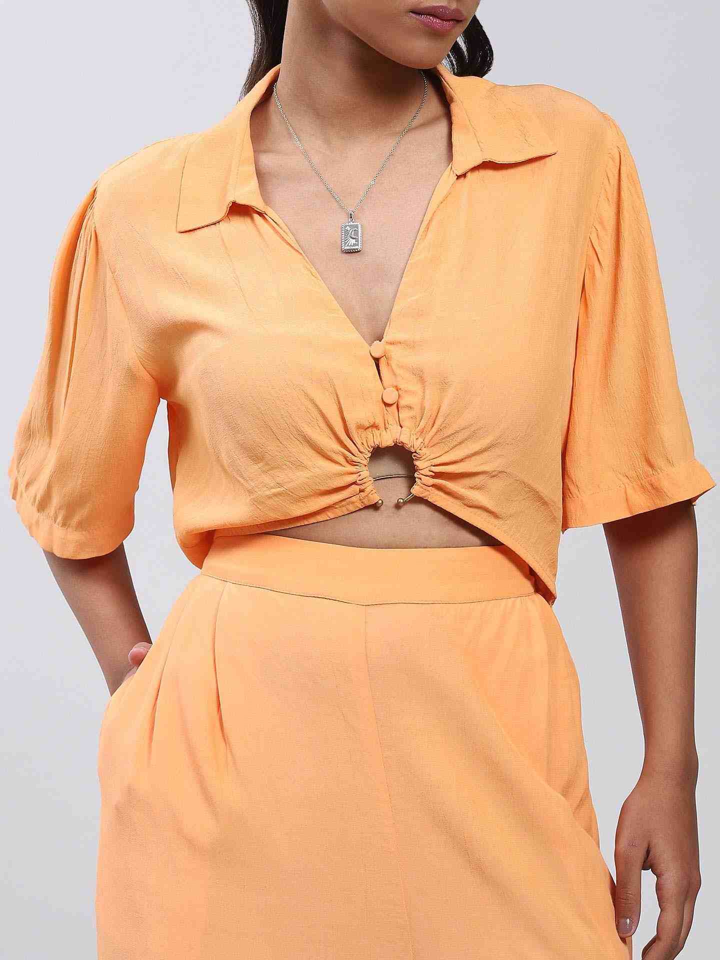 Orange Gardenia Co-Ord Set