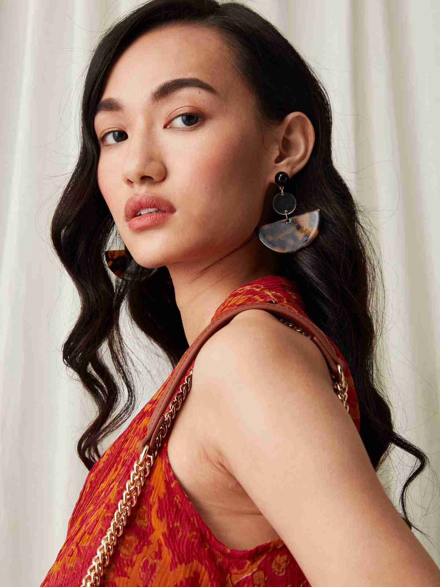 Brown Theia Selene Earrings