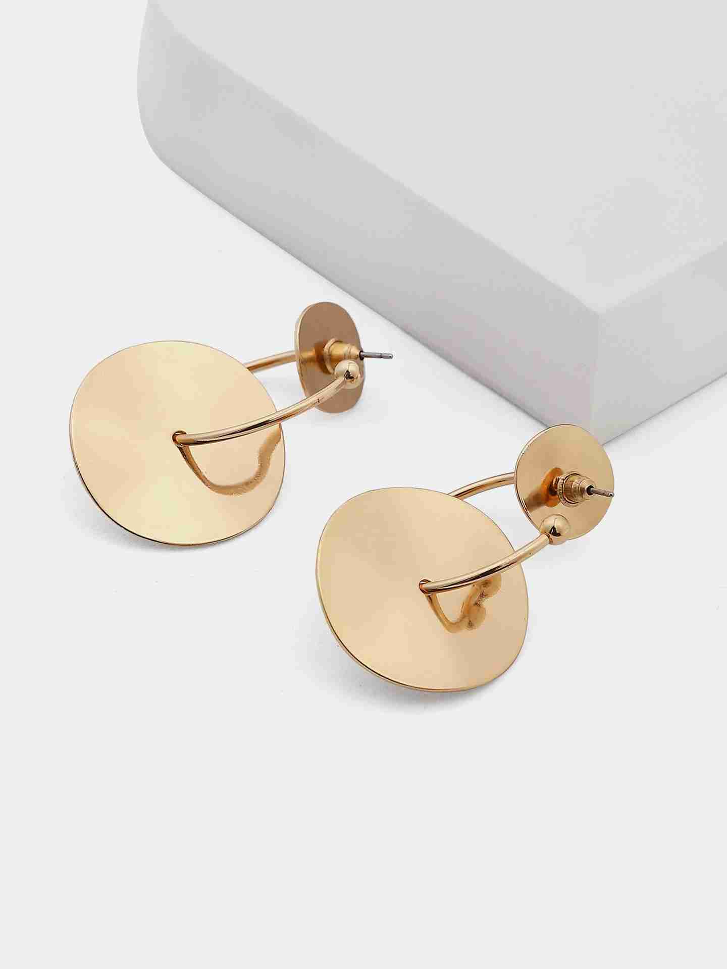 Gold Disc Earrings