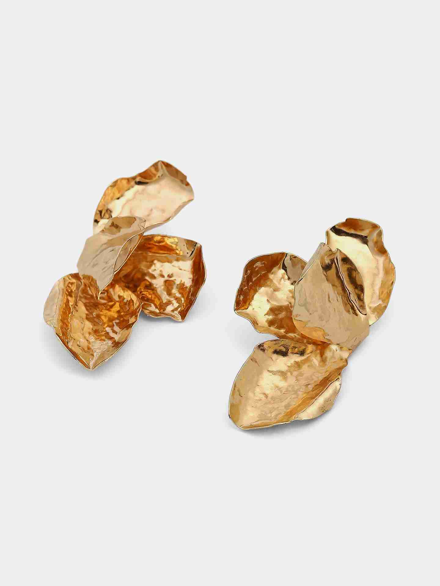 Gold Petal Earrings