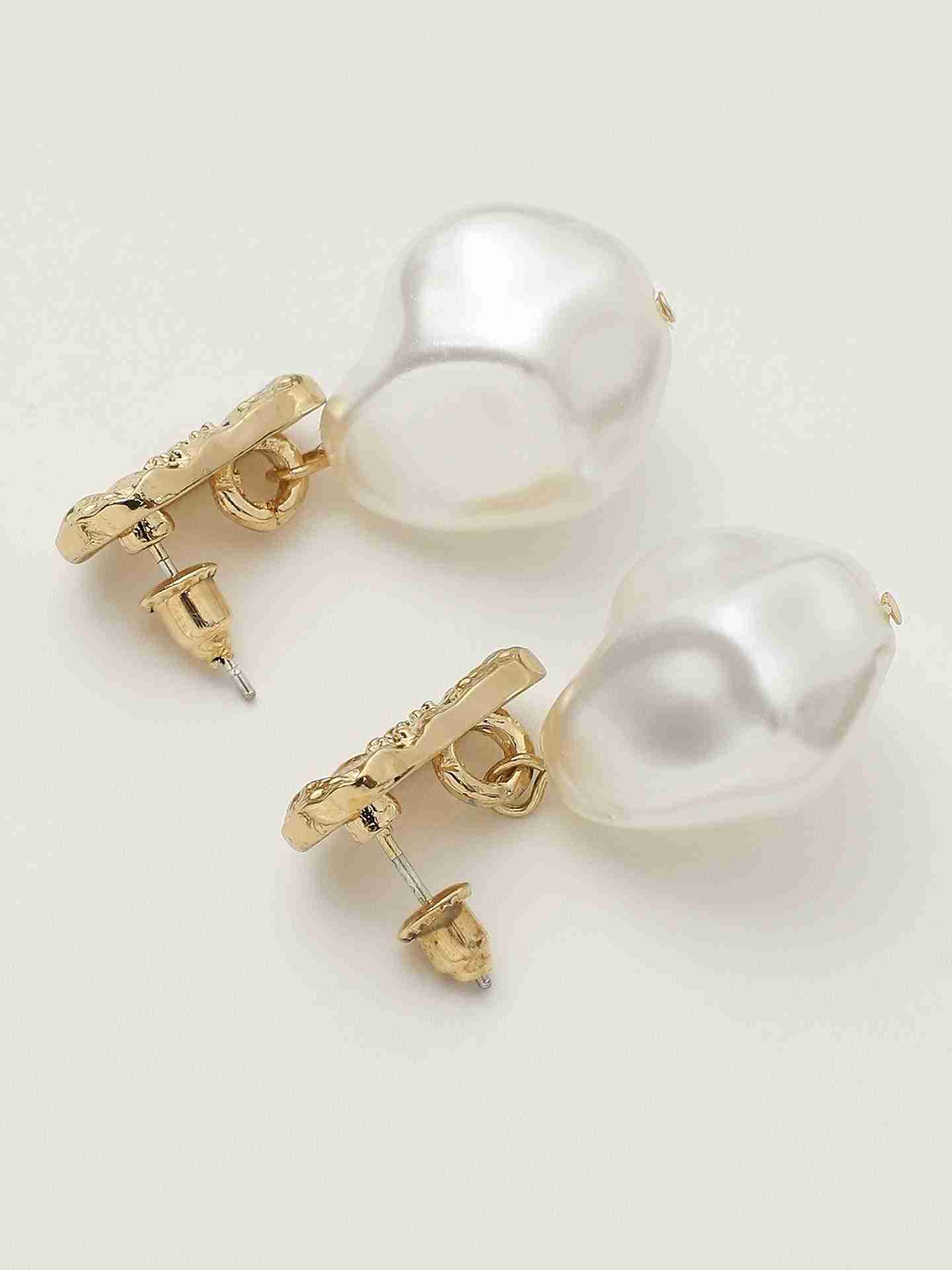 Gold Bling Baroque Earrings