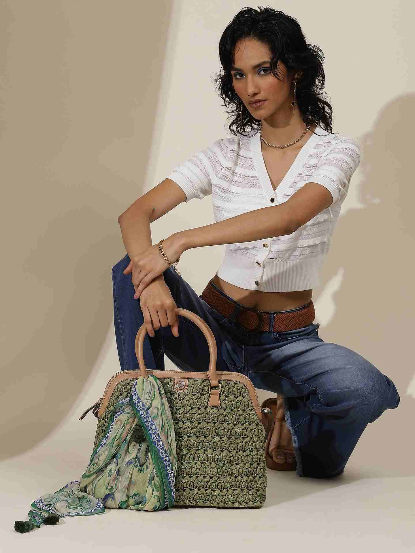 Green Zoe Tote Bag