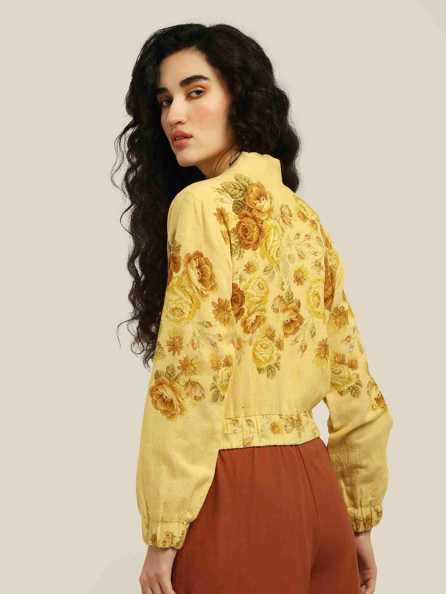 Yellow Jovie Bomber Jacket