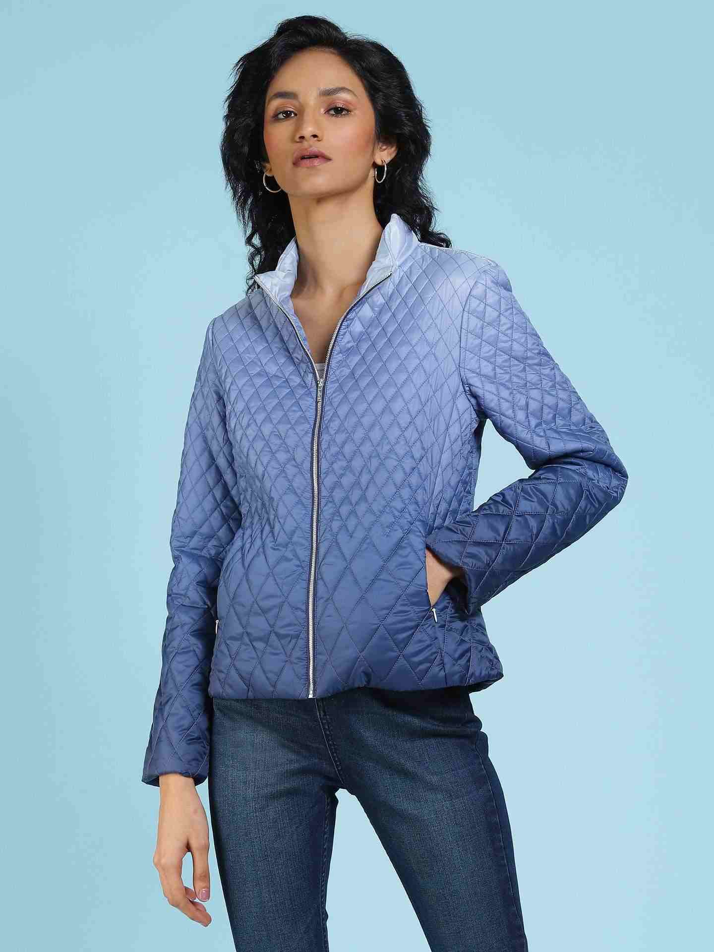 Blue Ombre Antalya Puffer Jacket