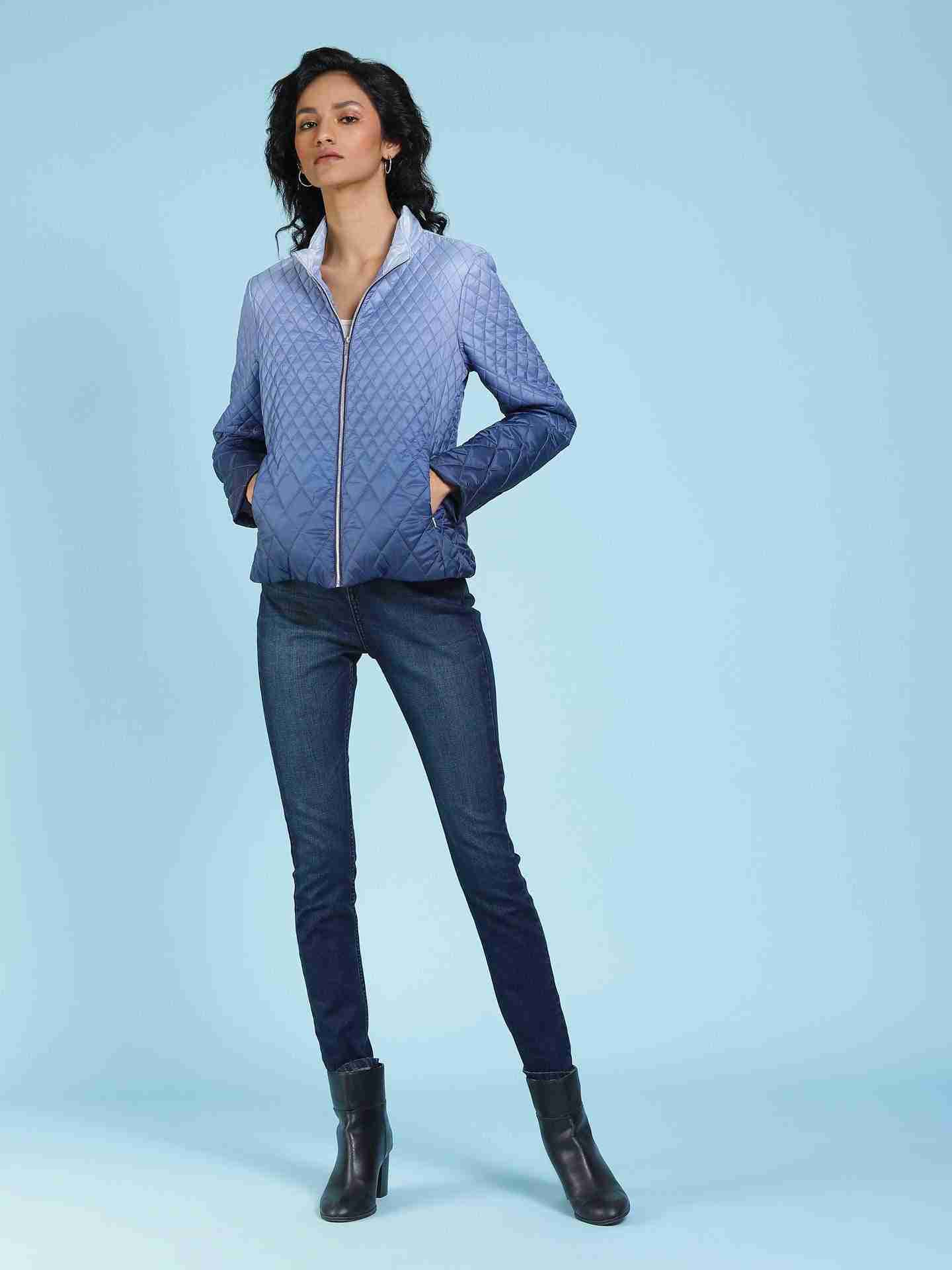 Blue Ombre Antalya Puffer Jacket