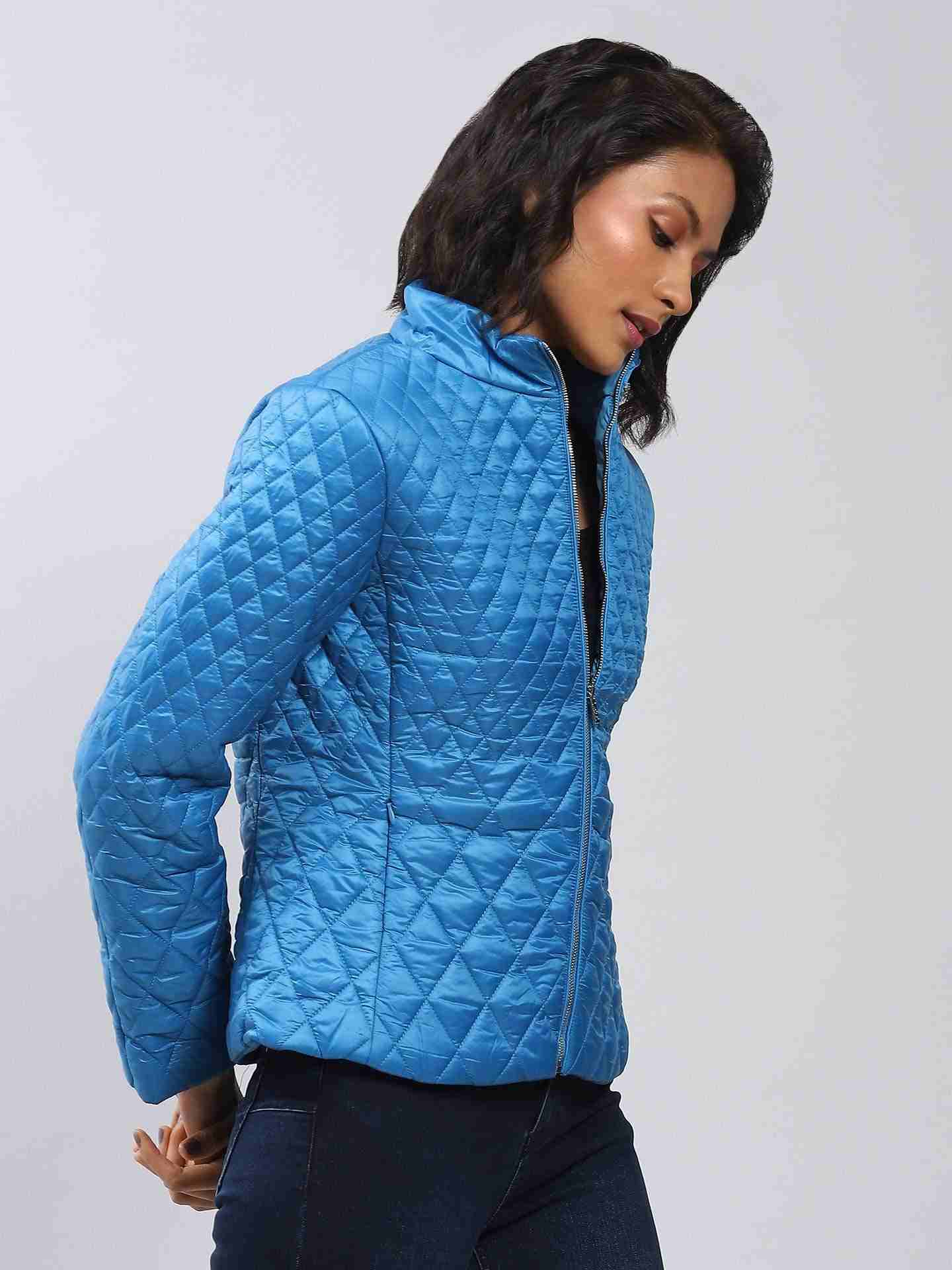 Blue Antalya Ombre Puffer Jacket