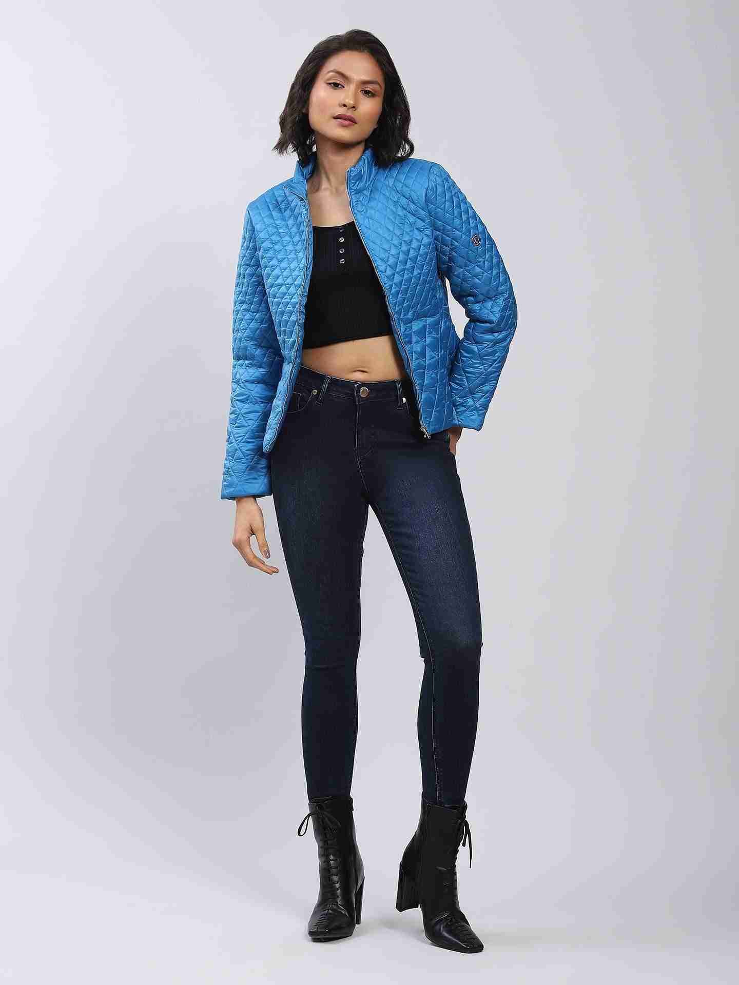 Blue Antalya Ombre Puffer Jacket