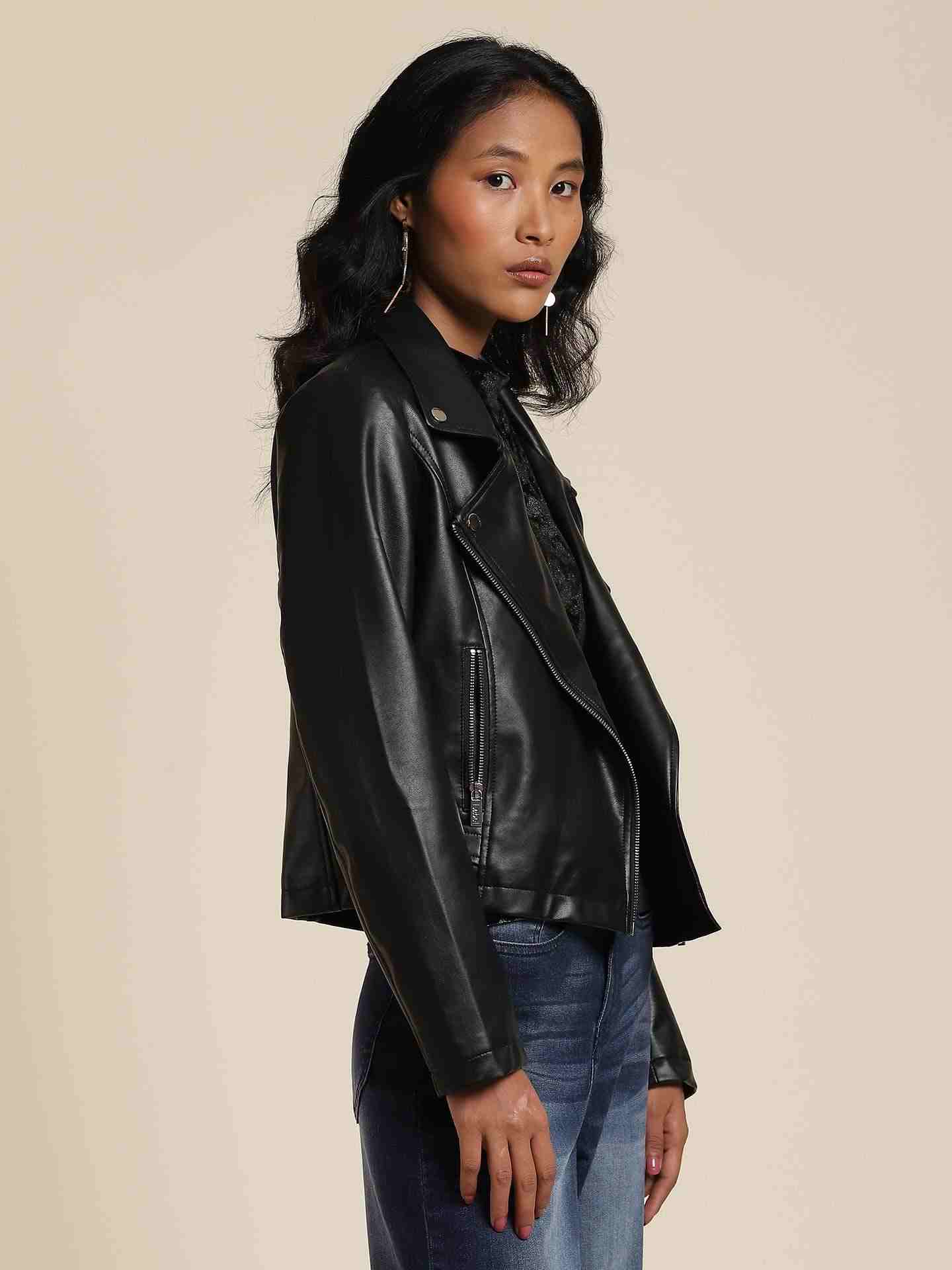 Black Antalya Biker Jacket