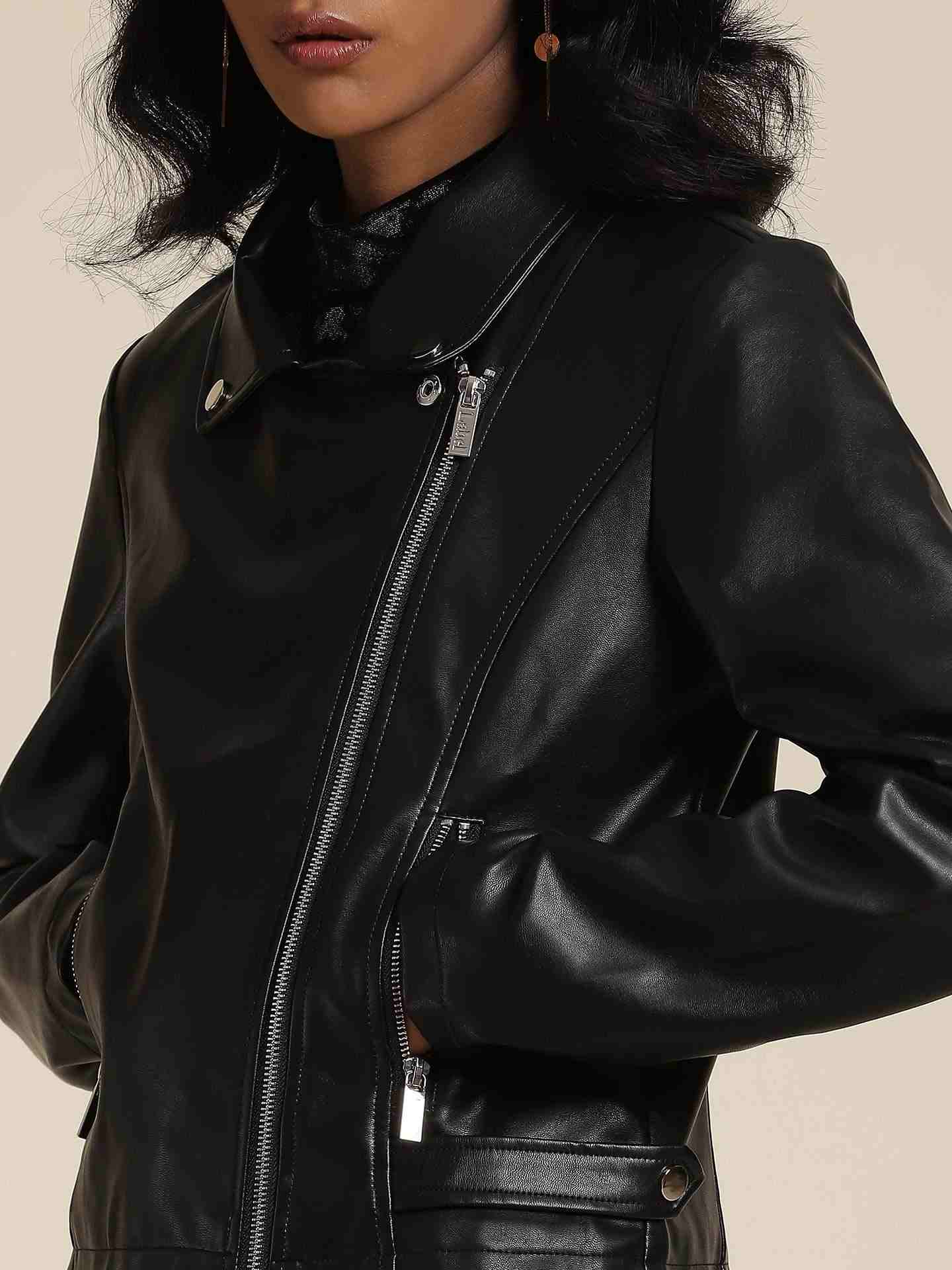 Black Antalya Biker Jacket
