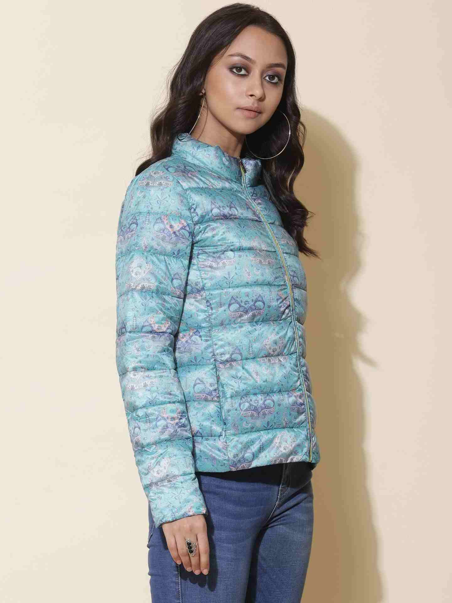Aqua Winter Soiree Puffer Jacket