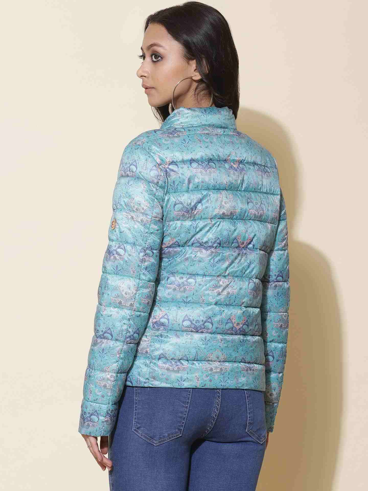 Aqua Winter Soiree Puffer Jacket