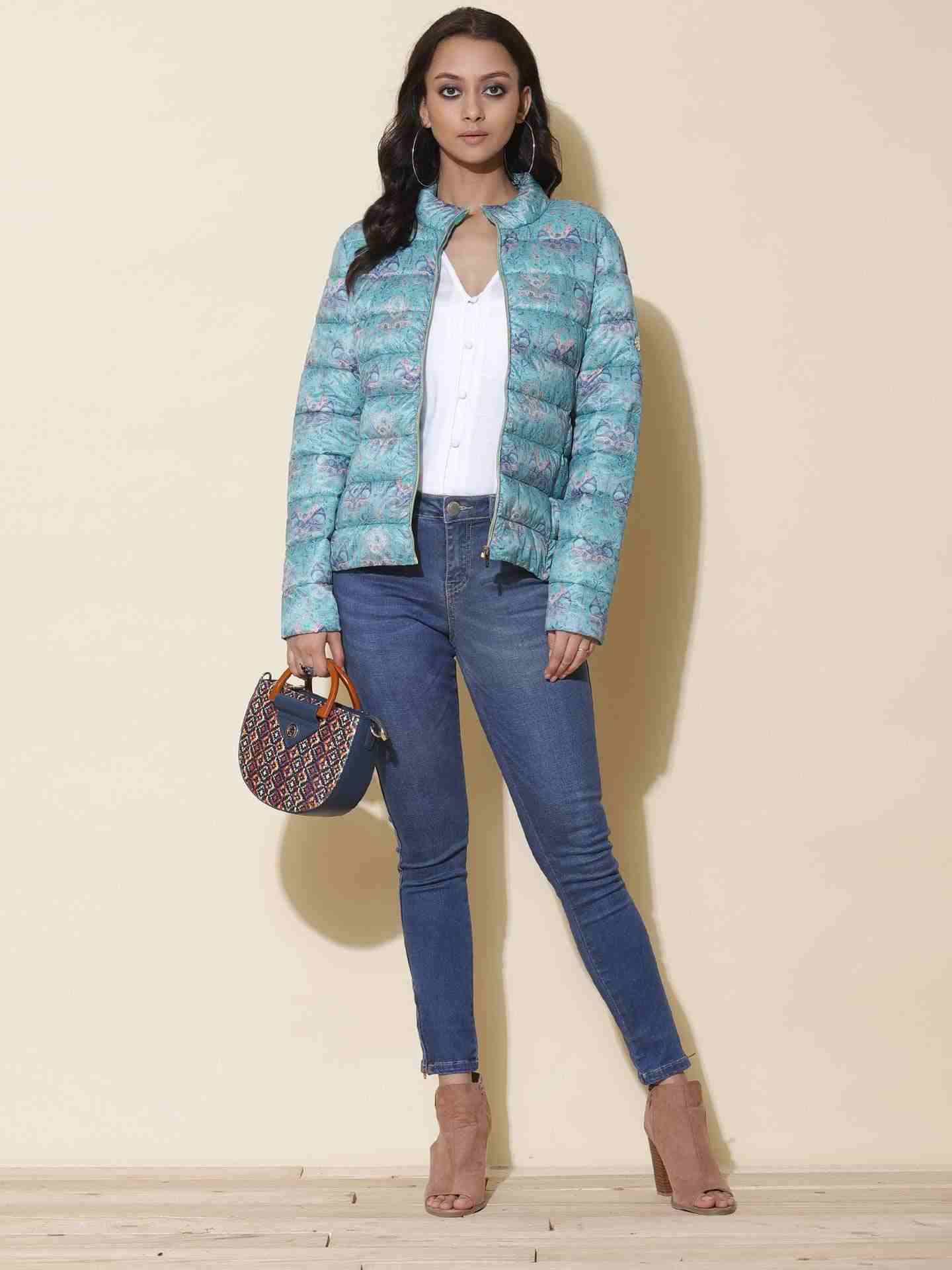 Aqua Winter Soiree Puffer Jacket