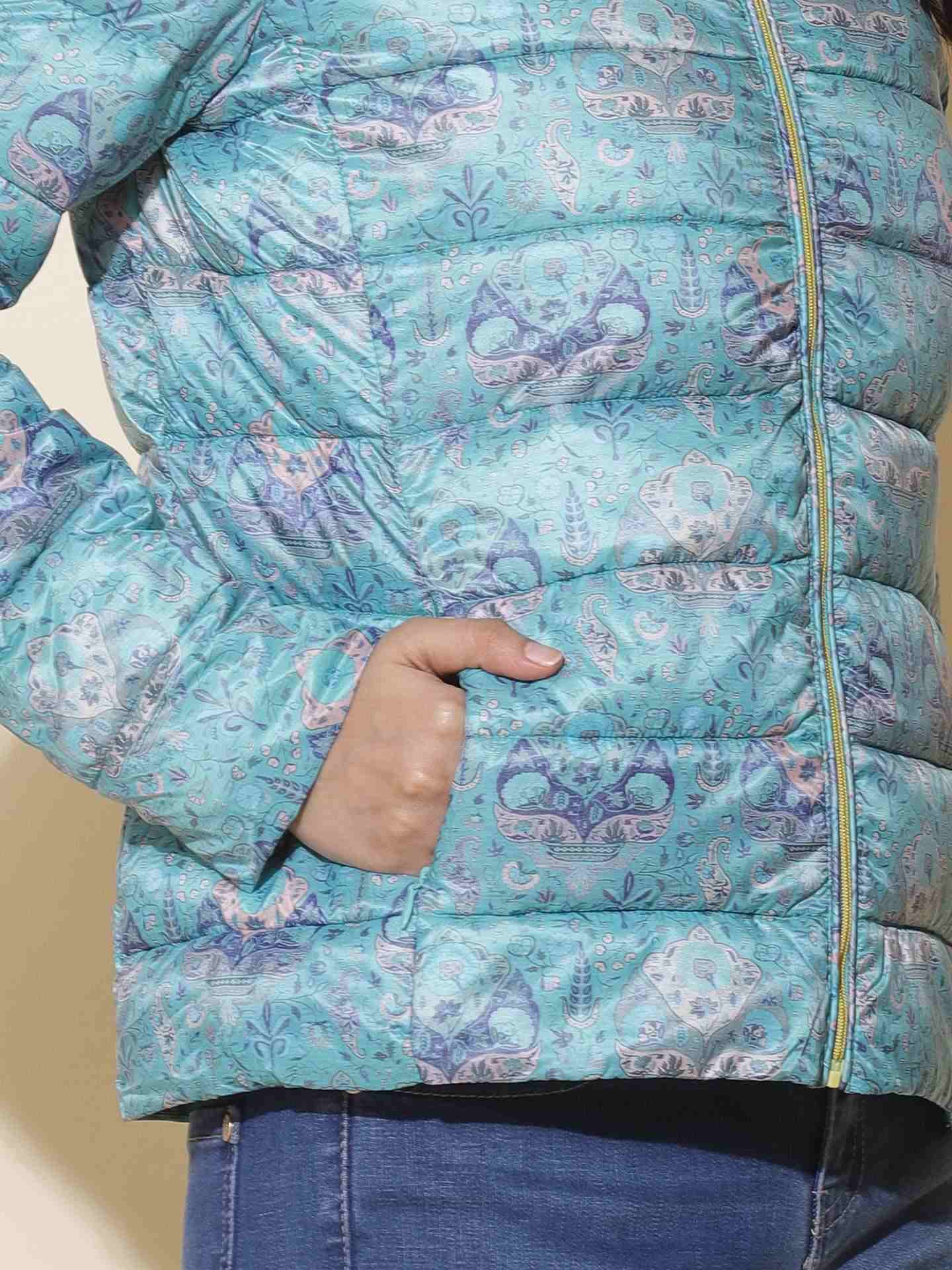Aqua Winter Soiree Puffer Jacket