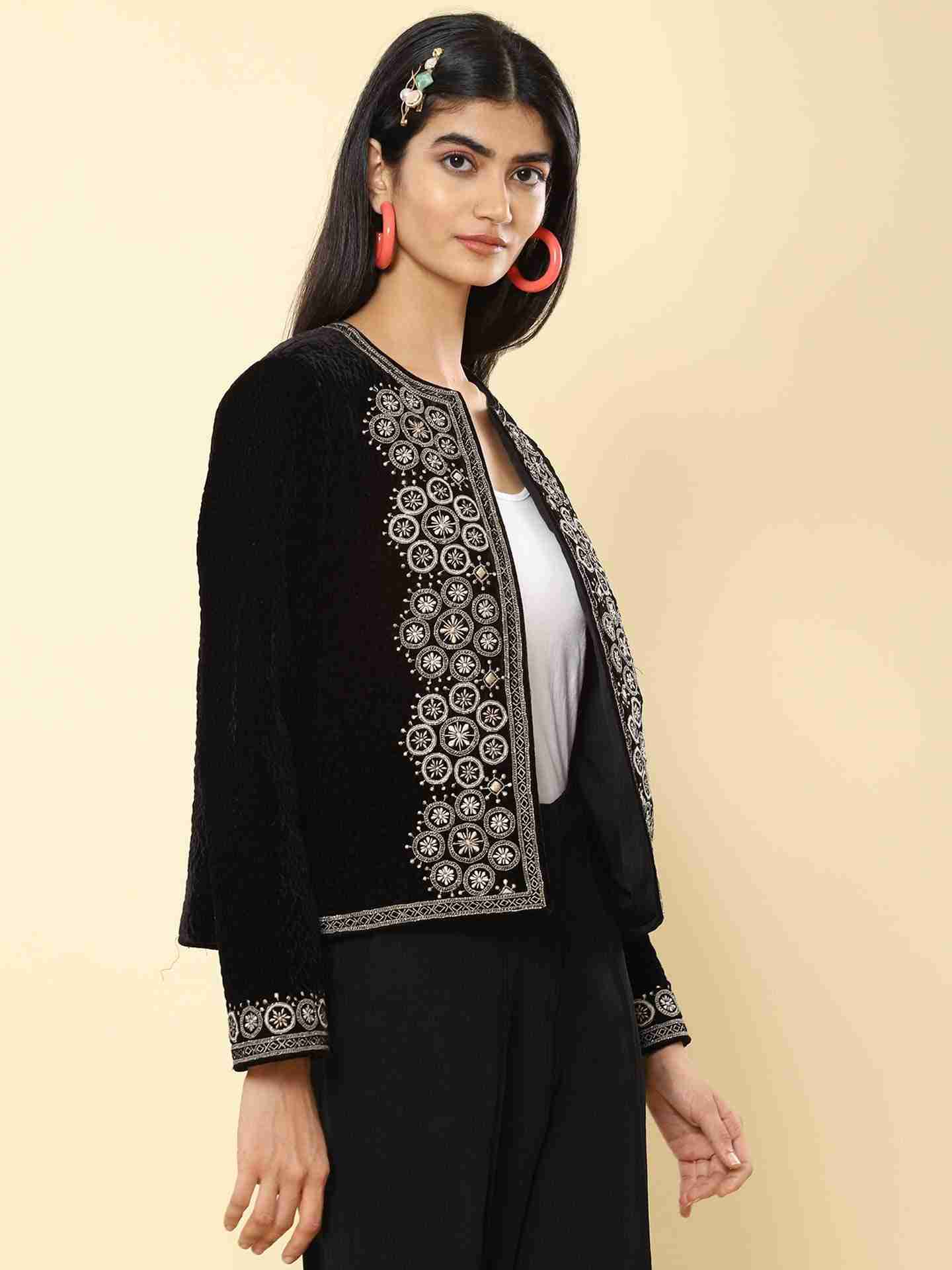 Black Caroline Structured Jacket