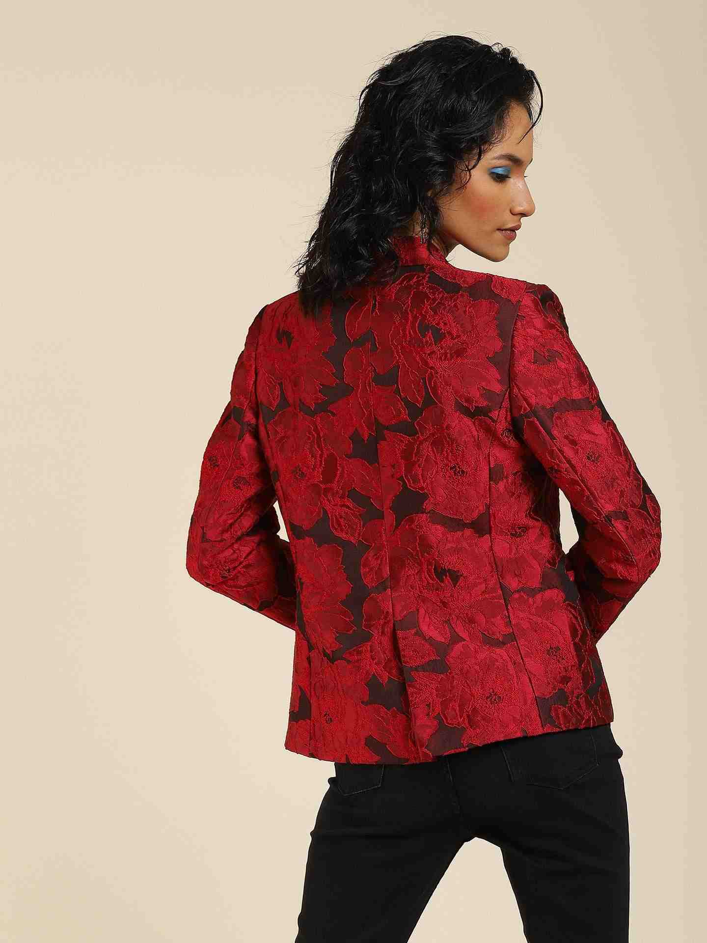 Red Lara Structured Jacket