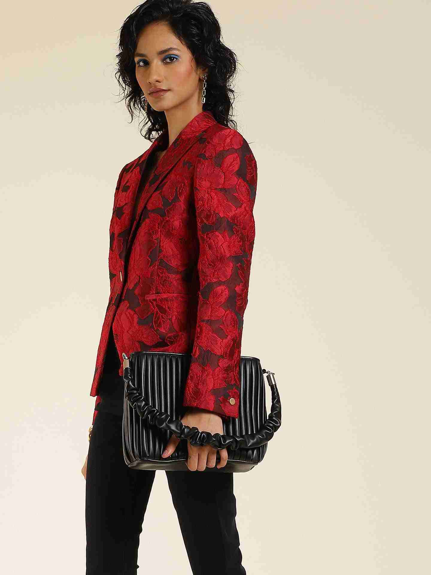 Red Lara Structured Jacket