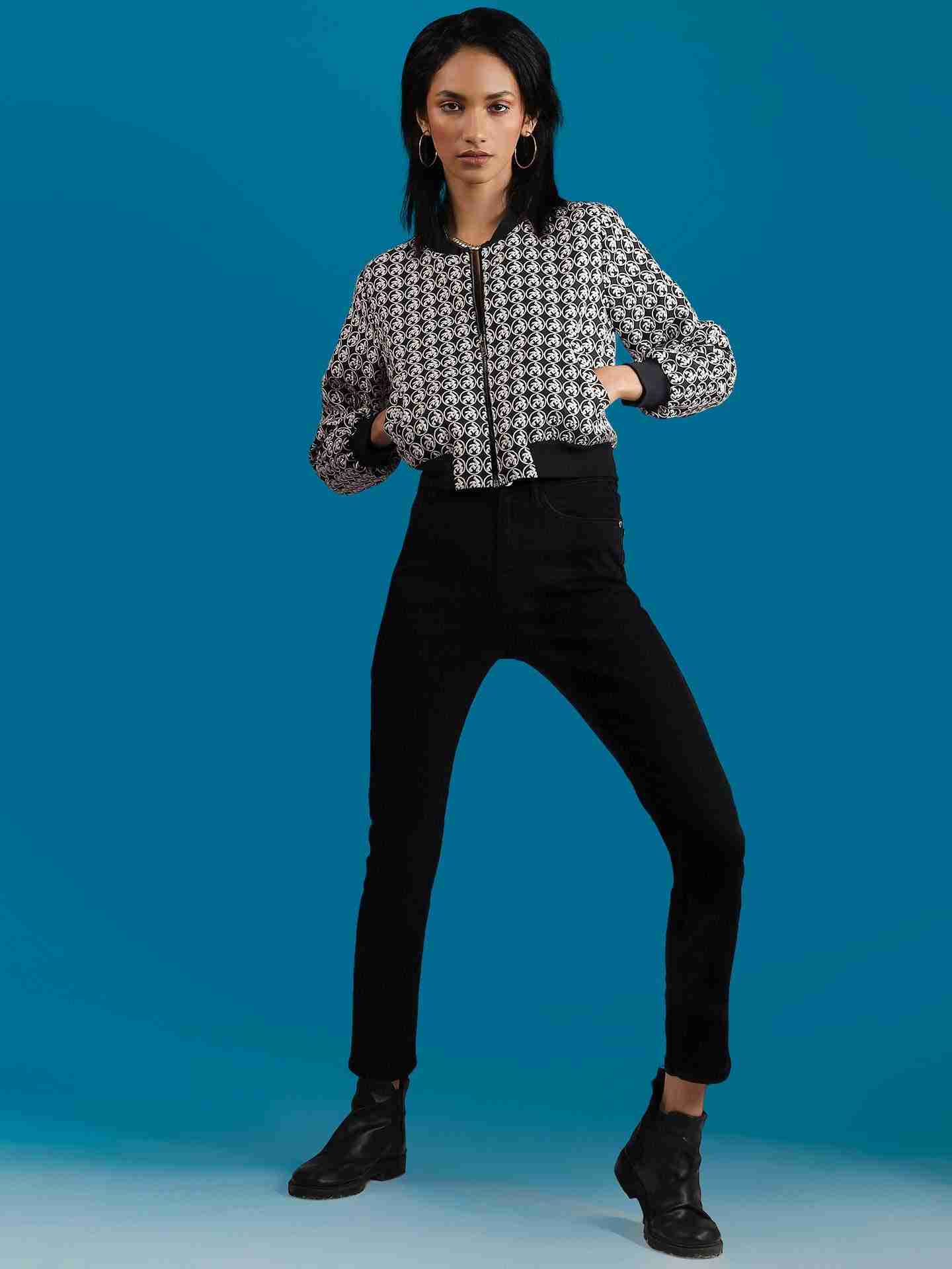 Black Logo Bomber Jacket