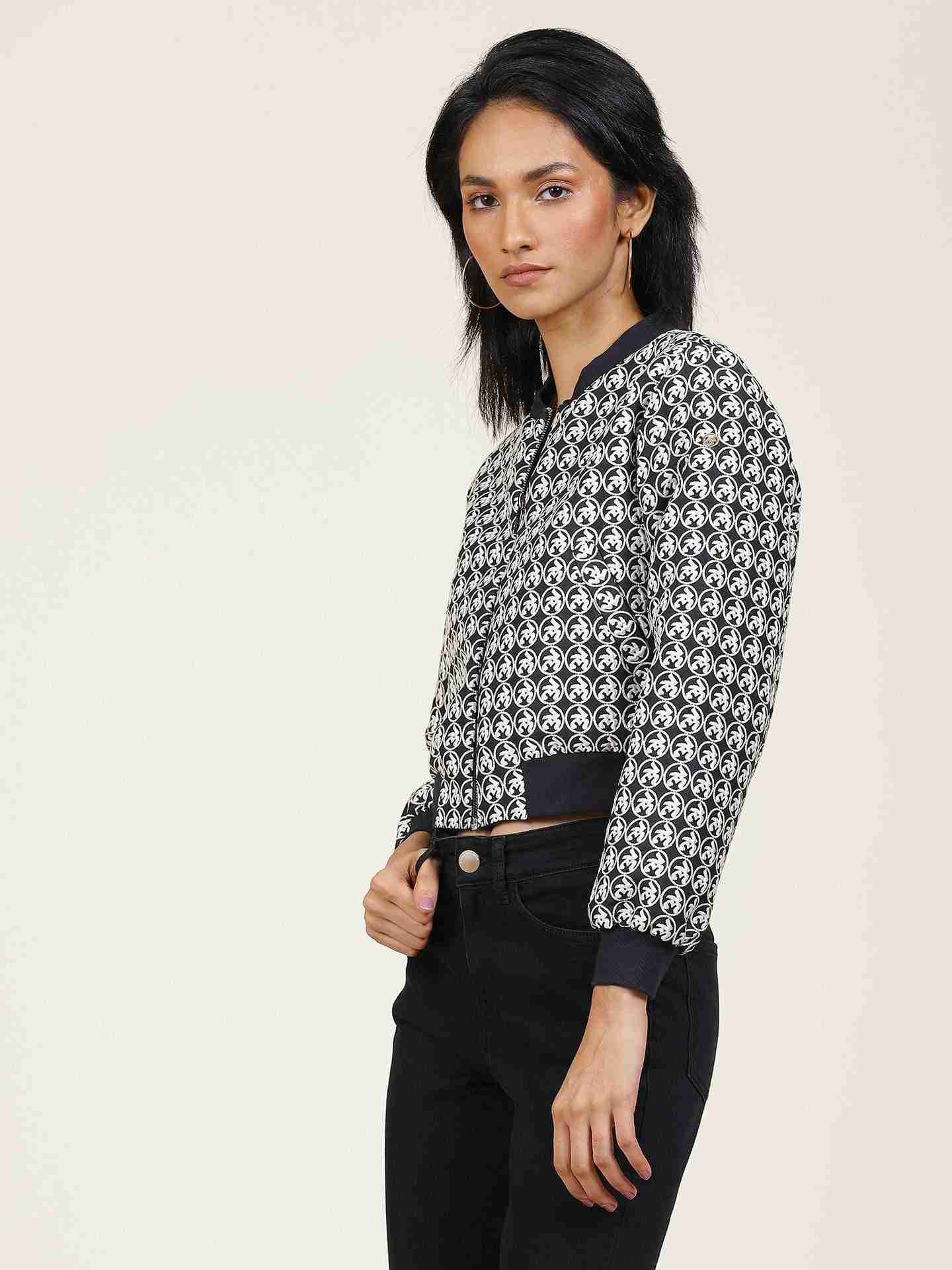 Black Logo Bomber Jacket