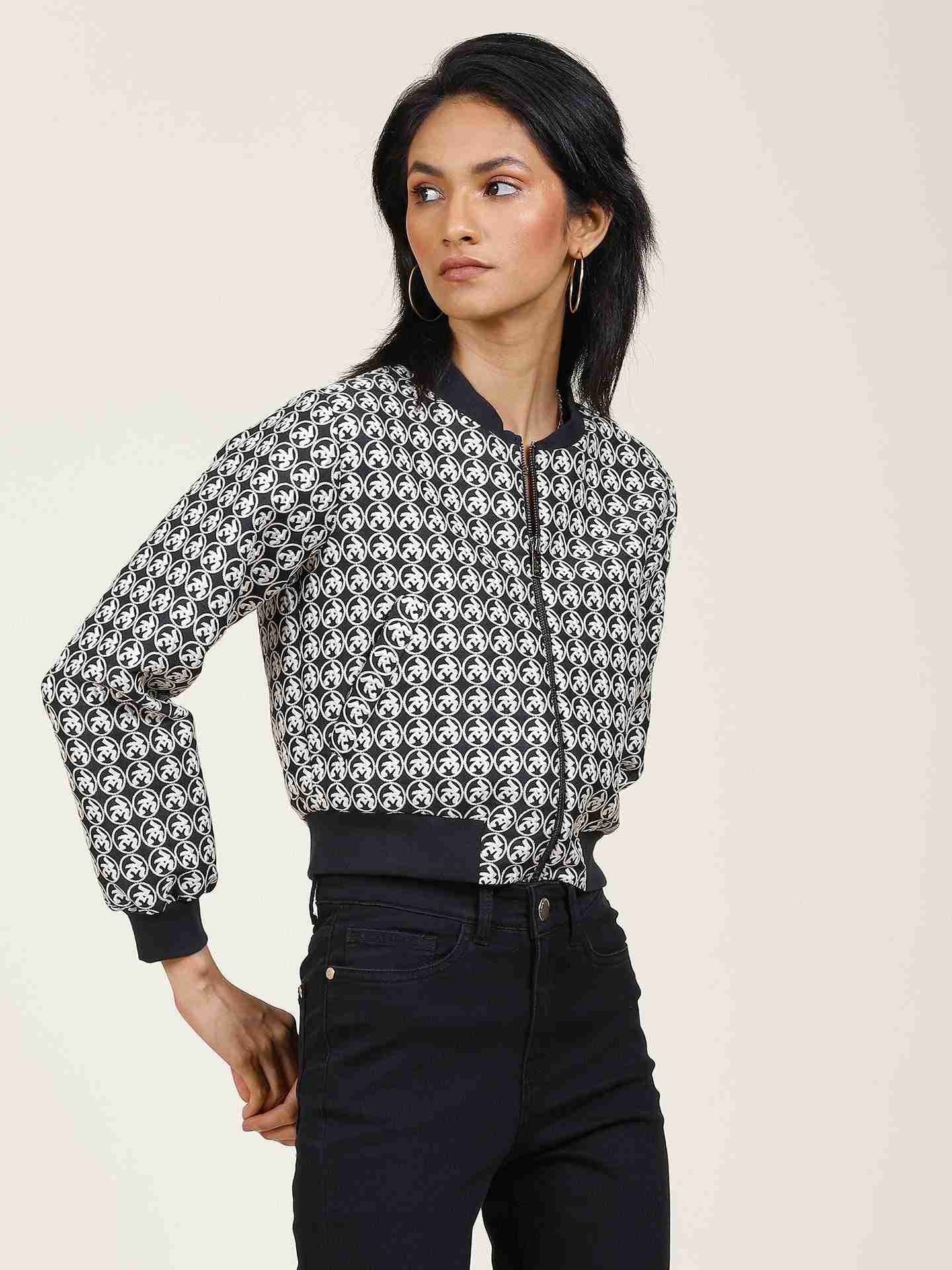 Black Logo Bomber Jacket