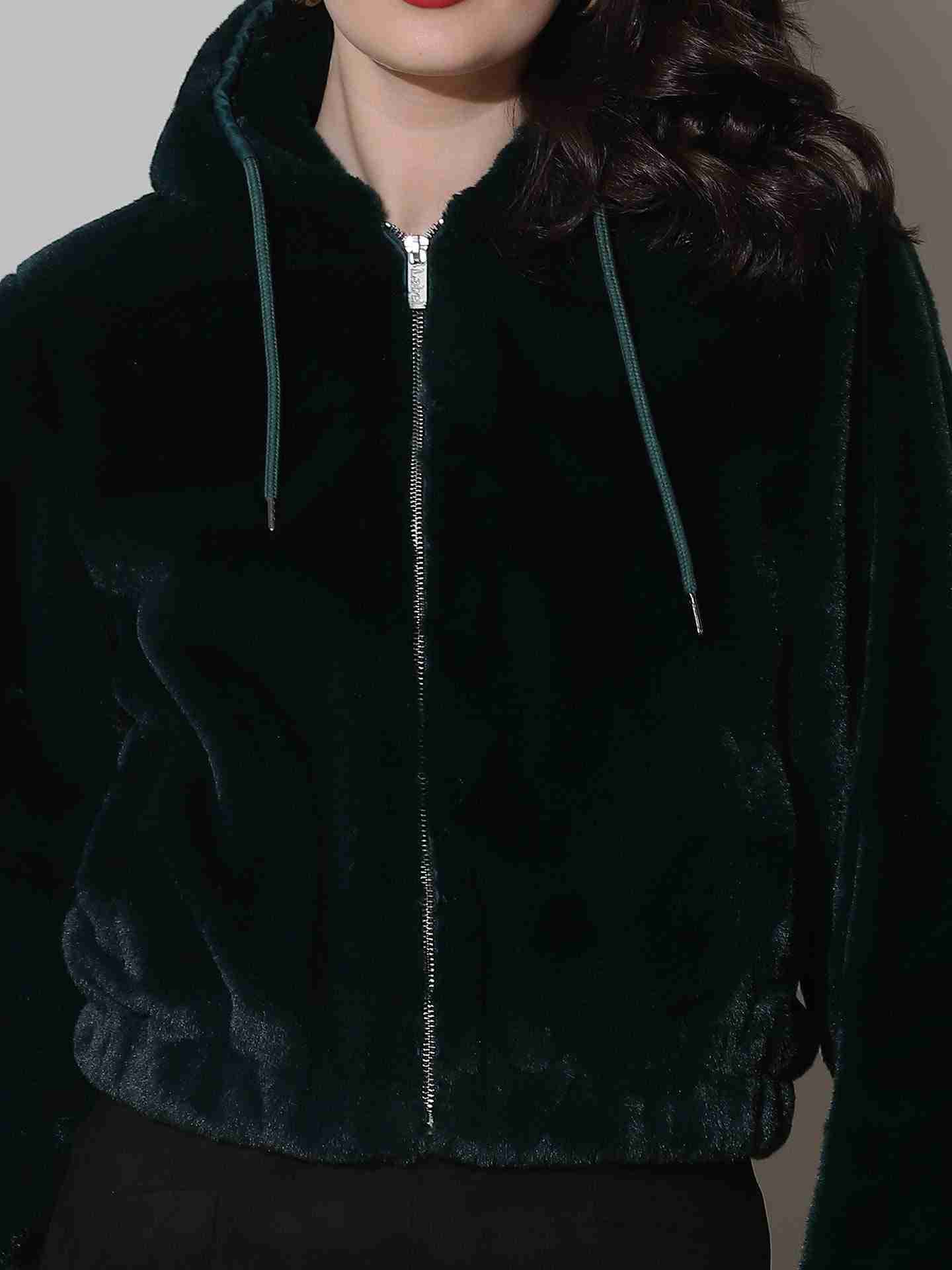 Emerald Green Winter Saga Bomber Jacket