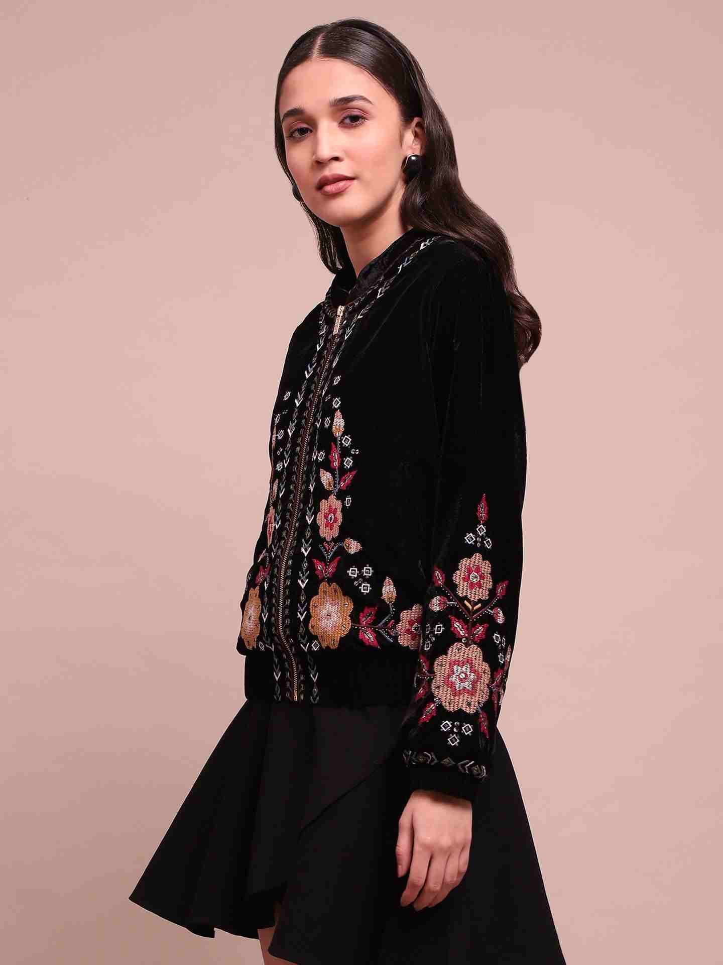 Black Tressa Bomber Jacket