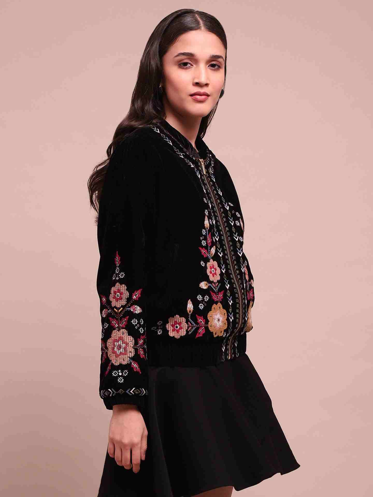 Black Tressa Bomber Jacket