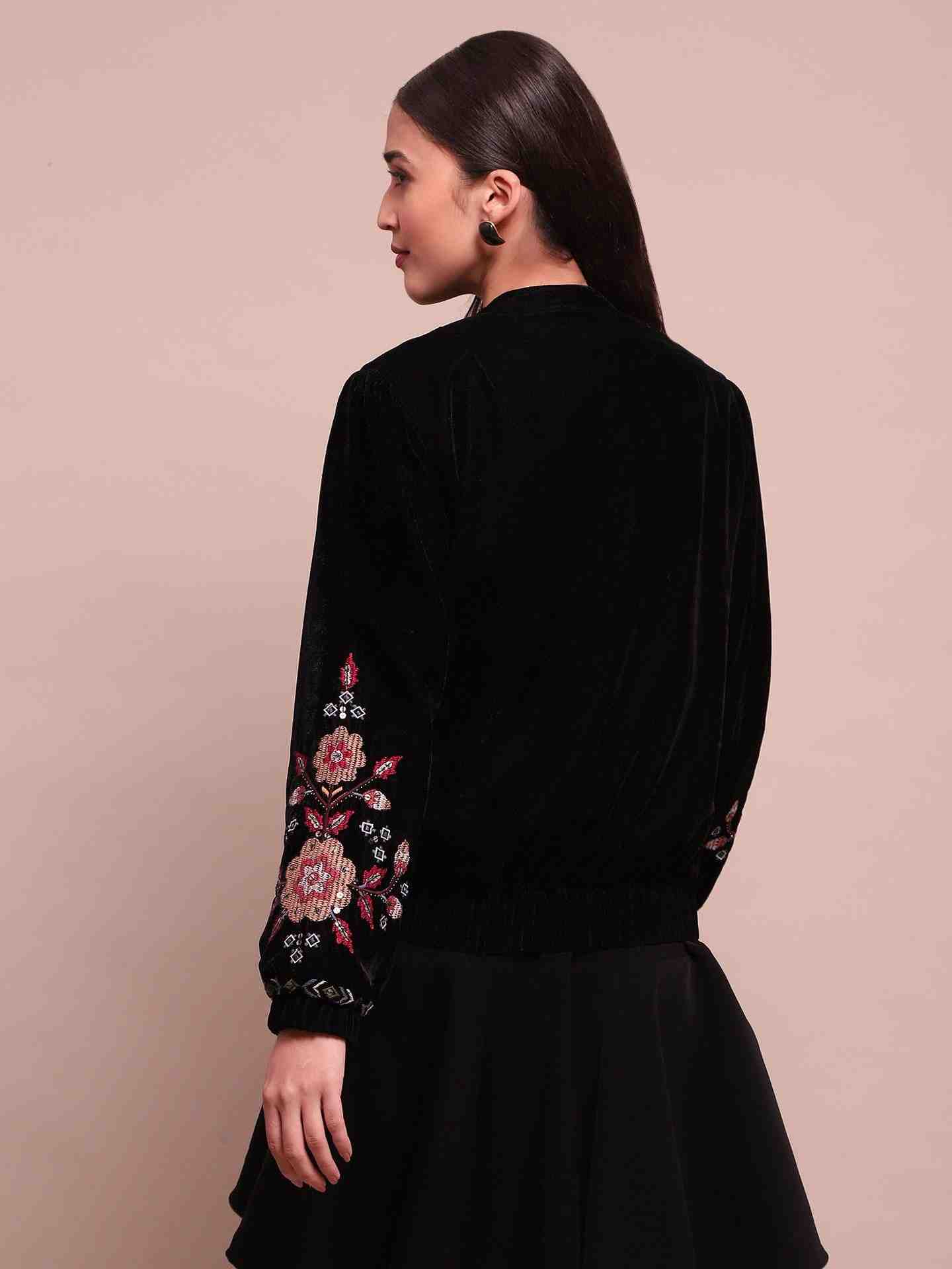 Black Tressa Bomber Jacket