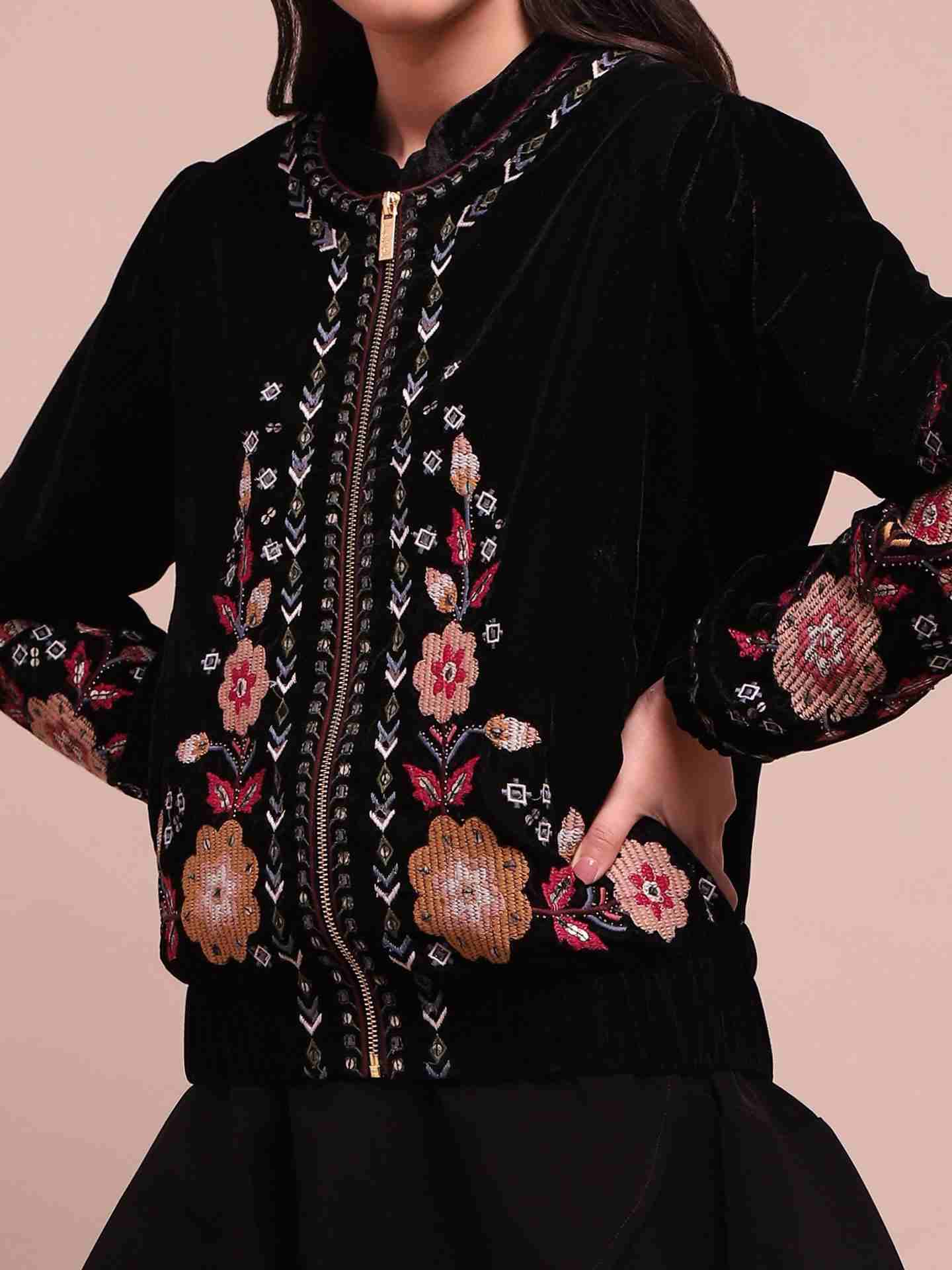 Black Tressa Bomber Jacket