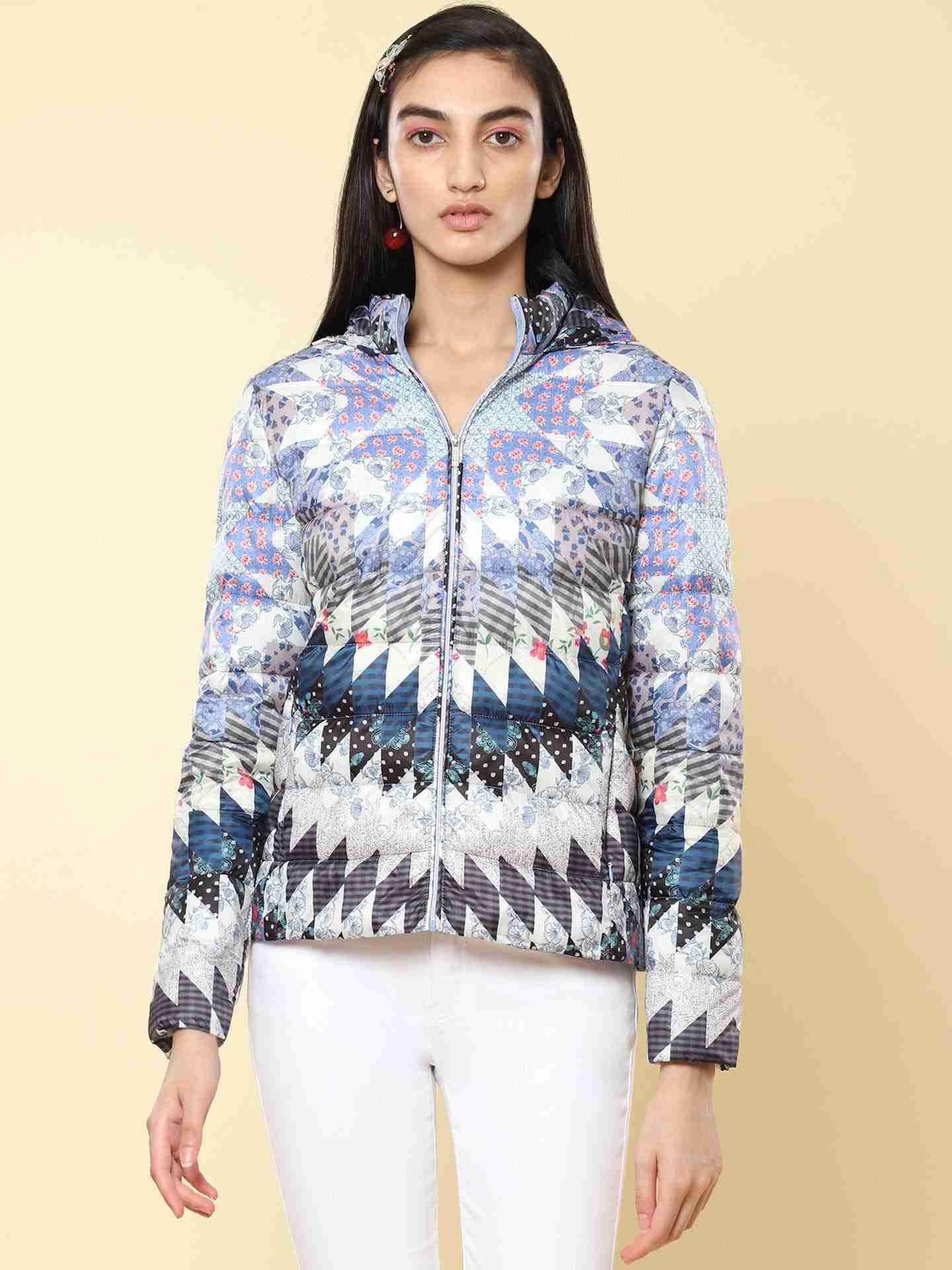 Powder Blue Winter Saga Puffer Jacket