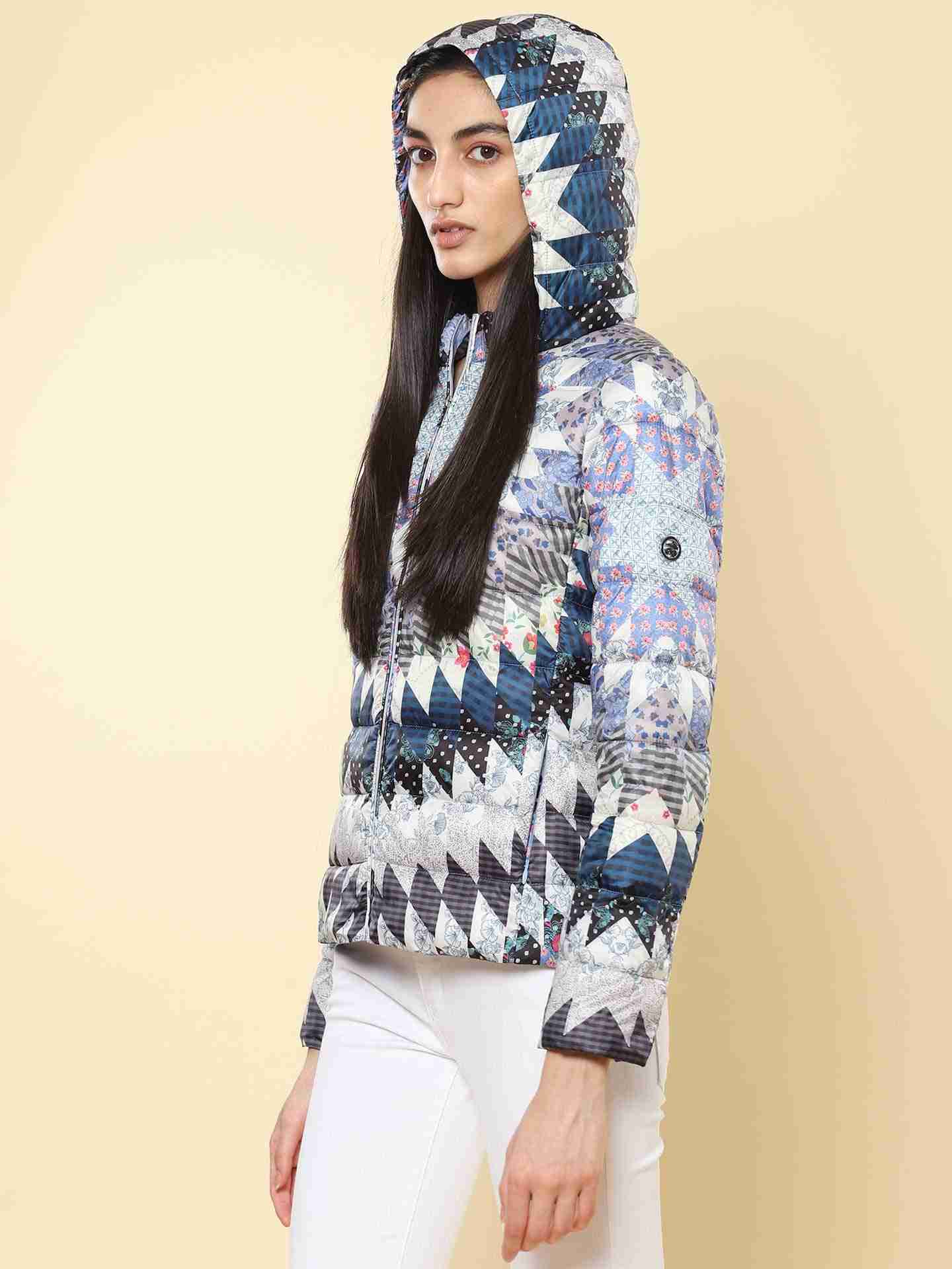Powder Blue Winter Saga Puffer Jacket