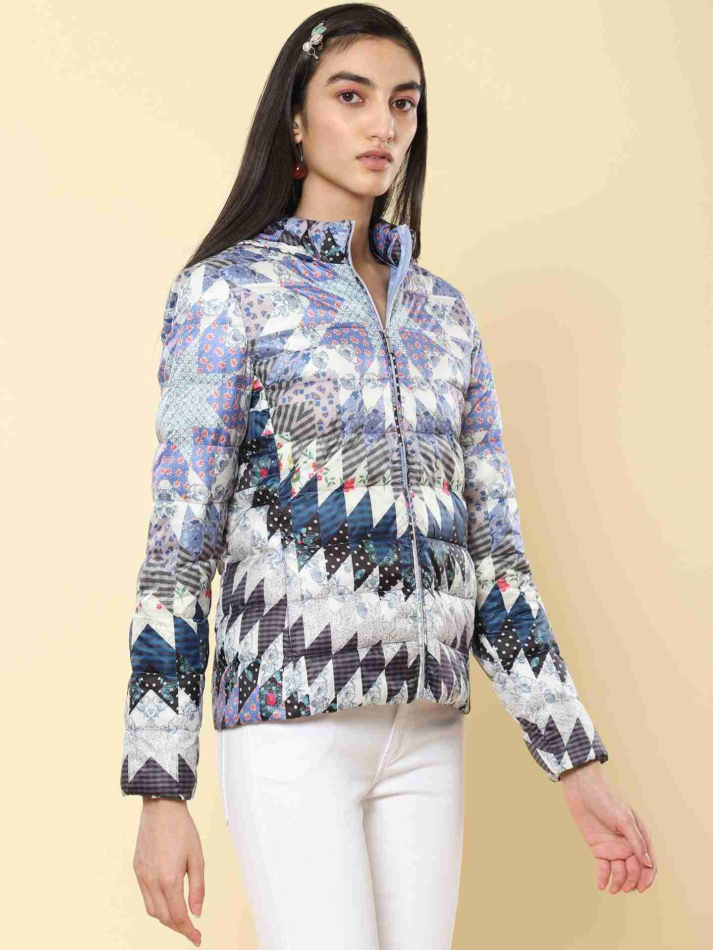 Powder Blue Winter Saga Puffer Jacket