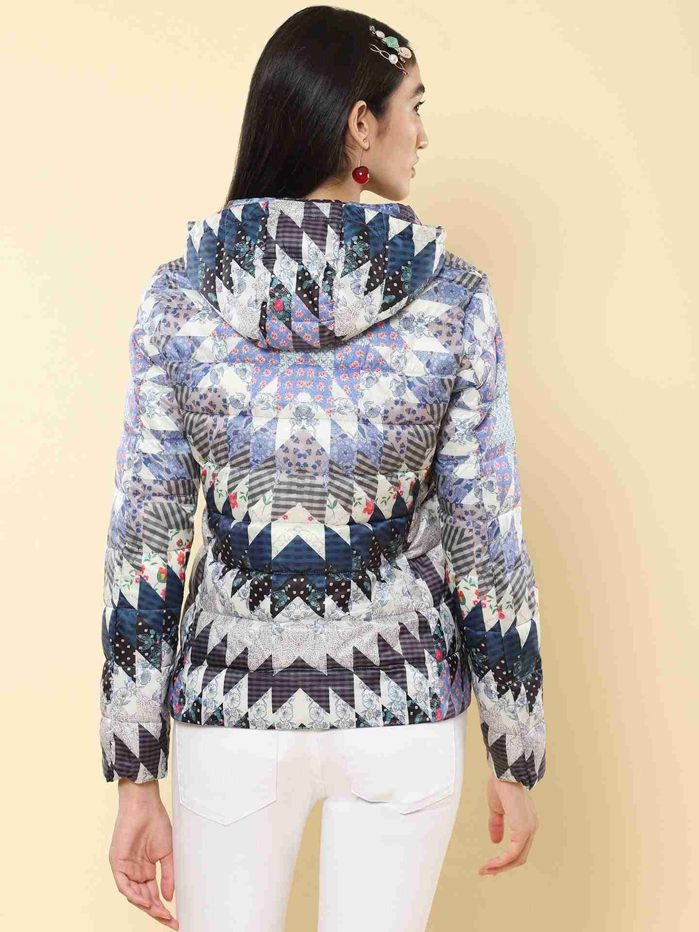 Powder Blue Winter Saga Puffer Jacket