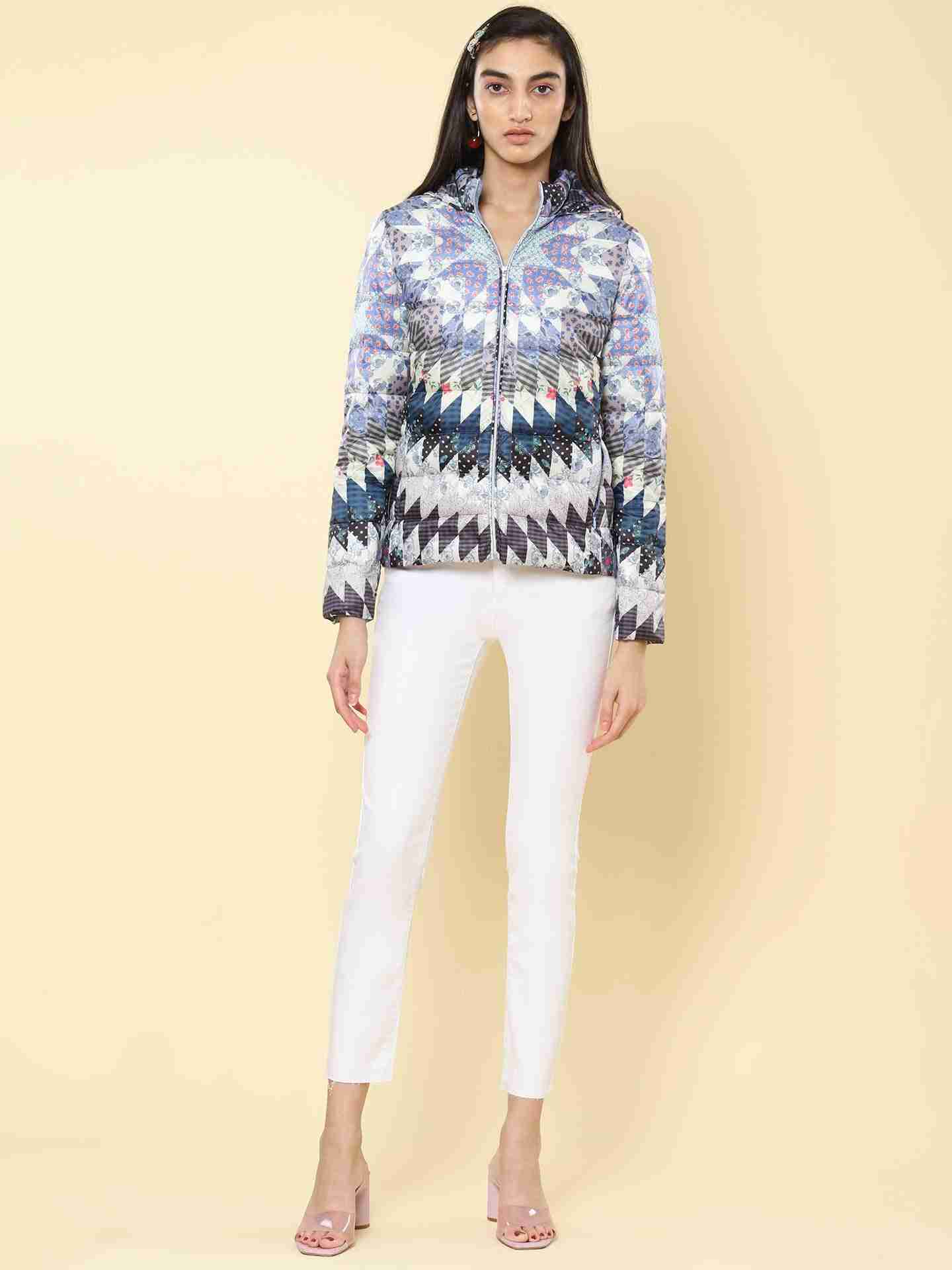 Powder Blue Winter Saga Puffer Jacket