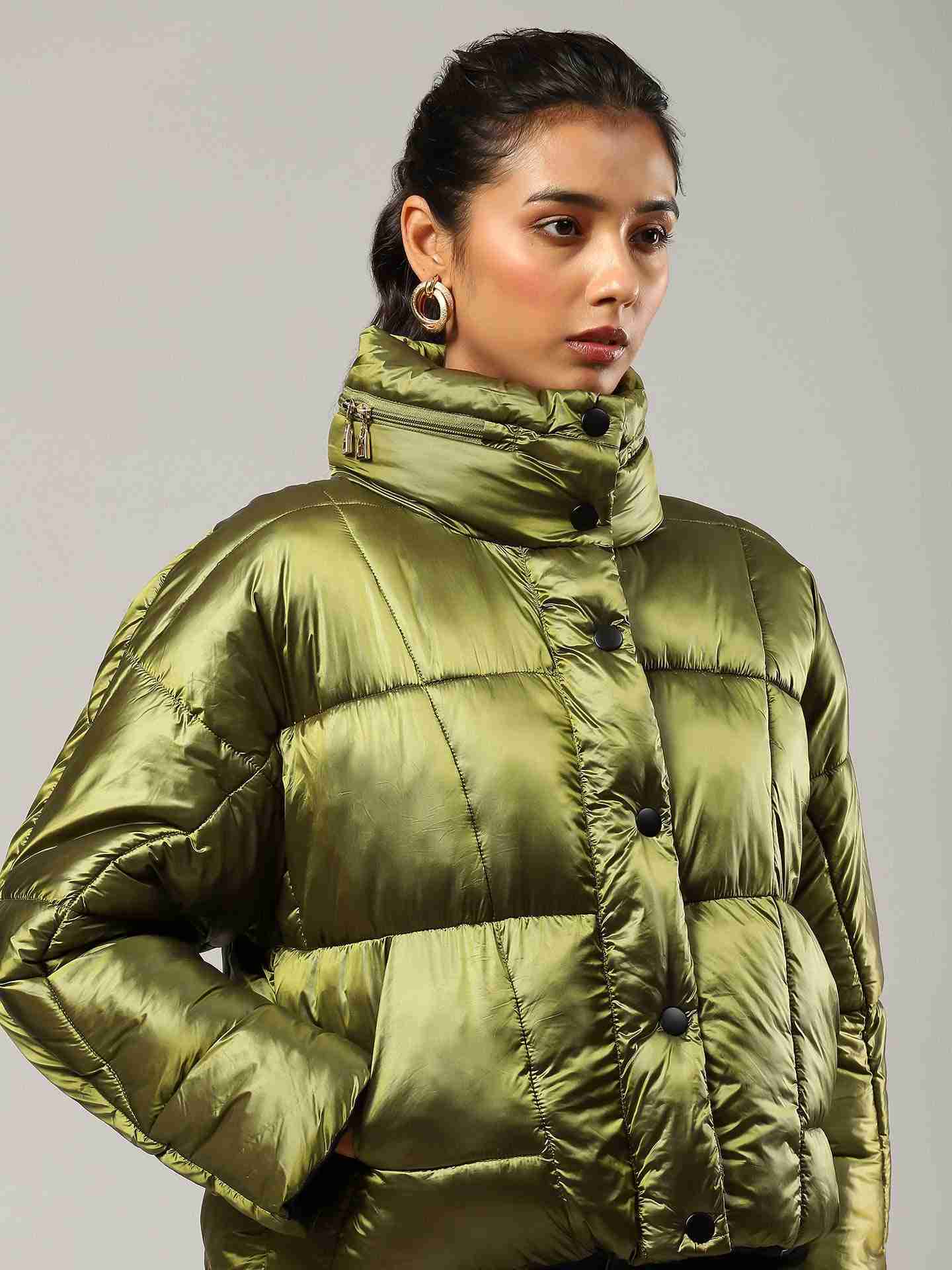 Olive Flavia Puffer Jacket