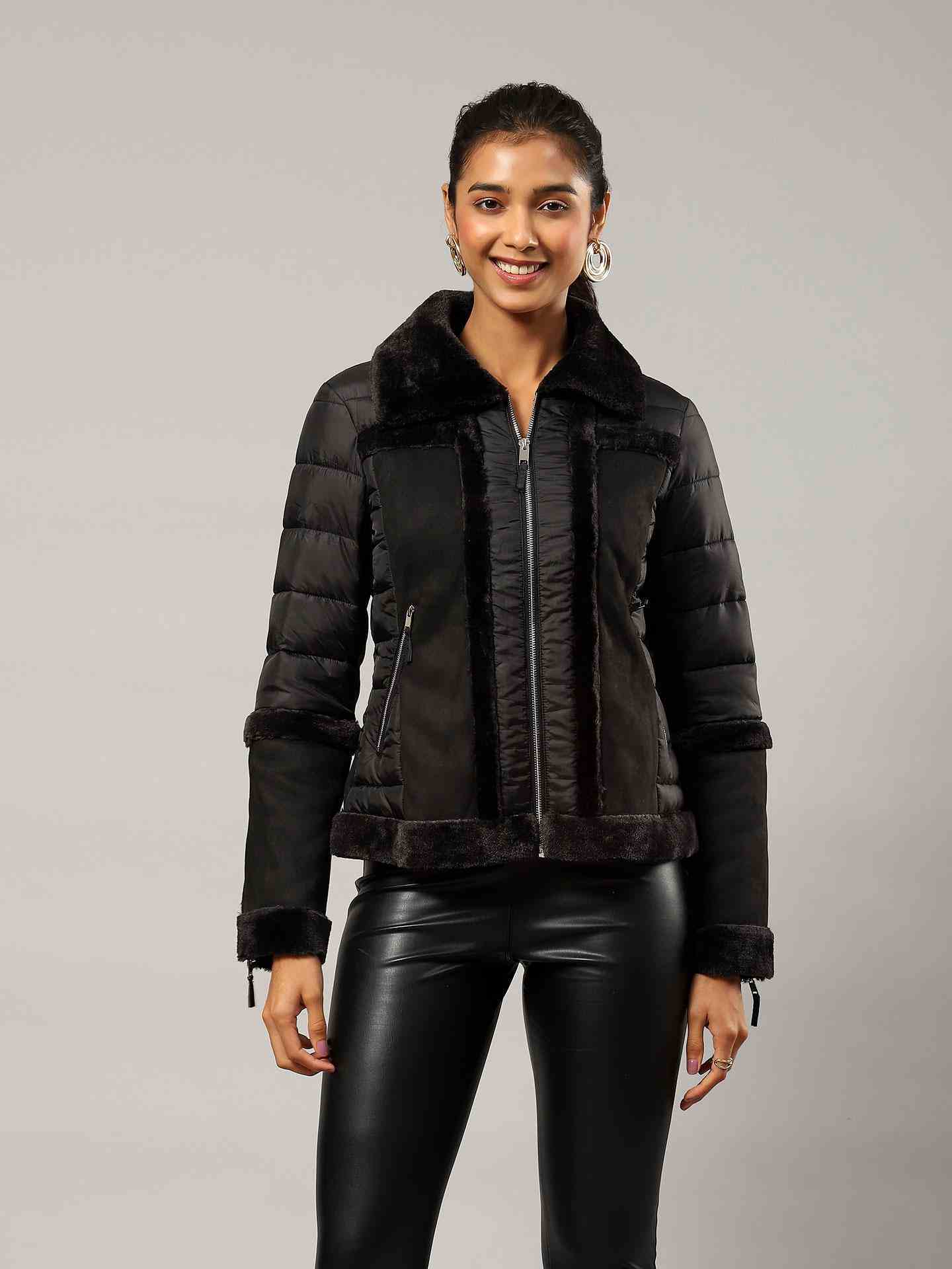 Black Flavia Biker Jacket