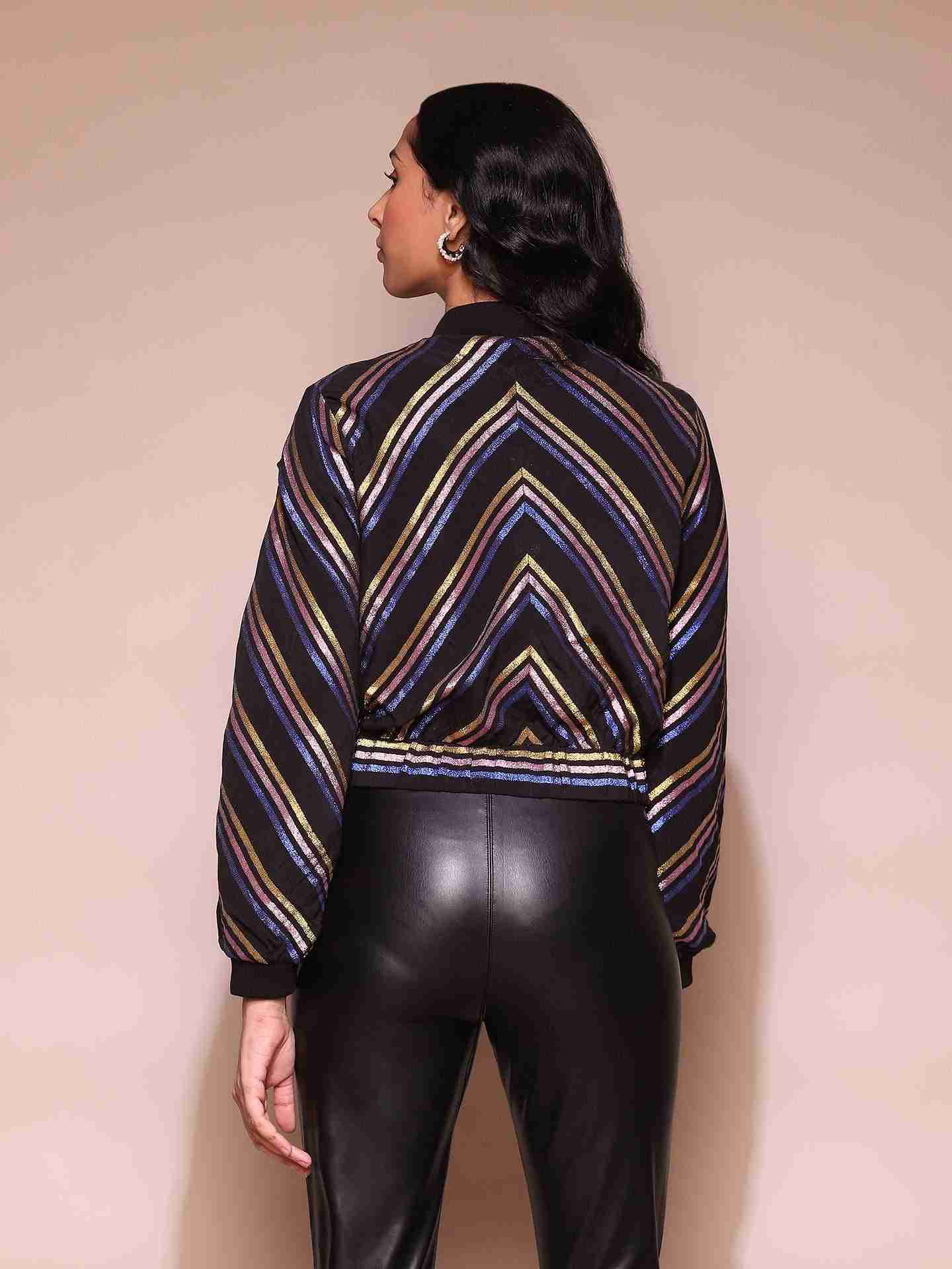 Black Florence Bomber Jacket