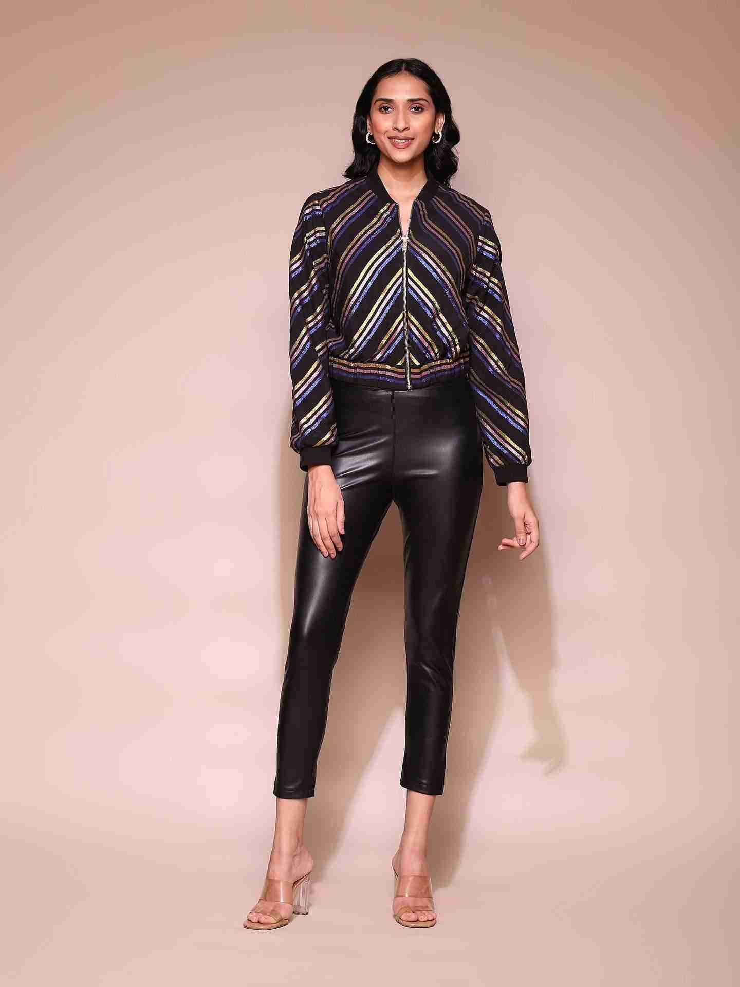 Black Florence Bomber Jacket