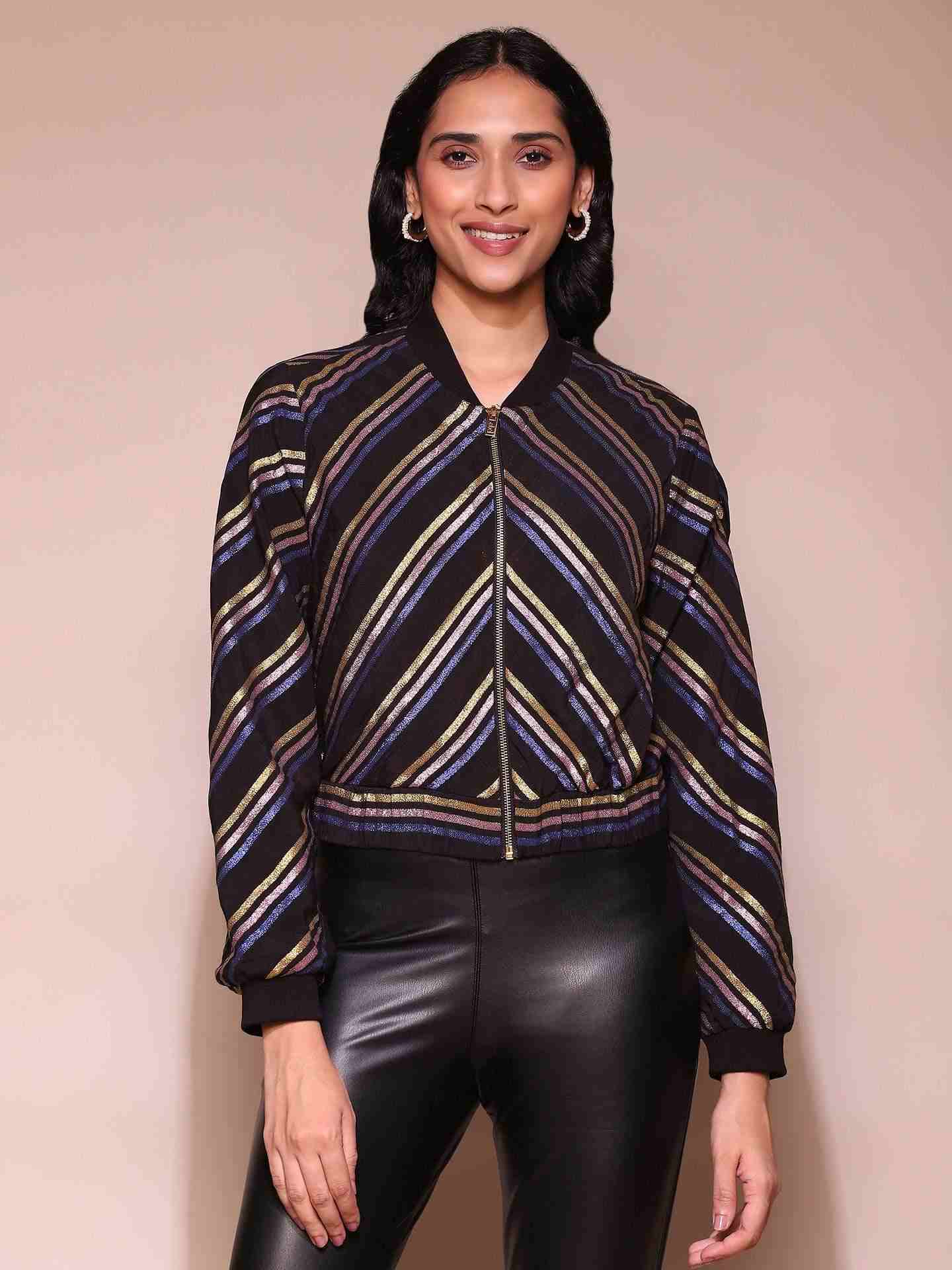 Black Florence Bomber Jacket
