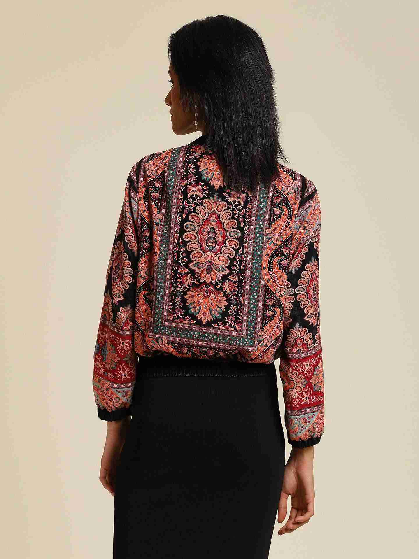 Black Cora Bomber Jacket