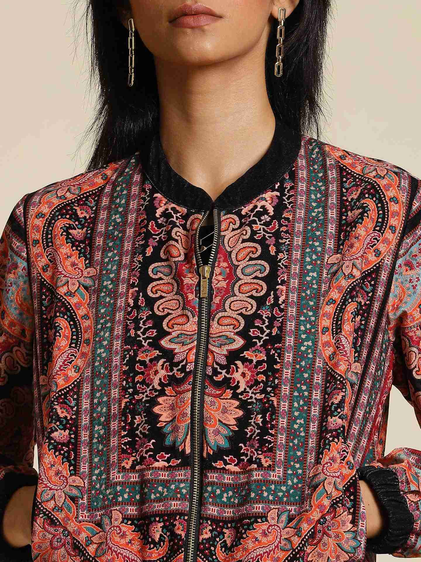 Black Cora Bomber Jacket