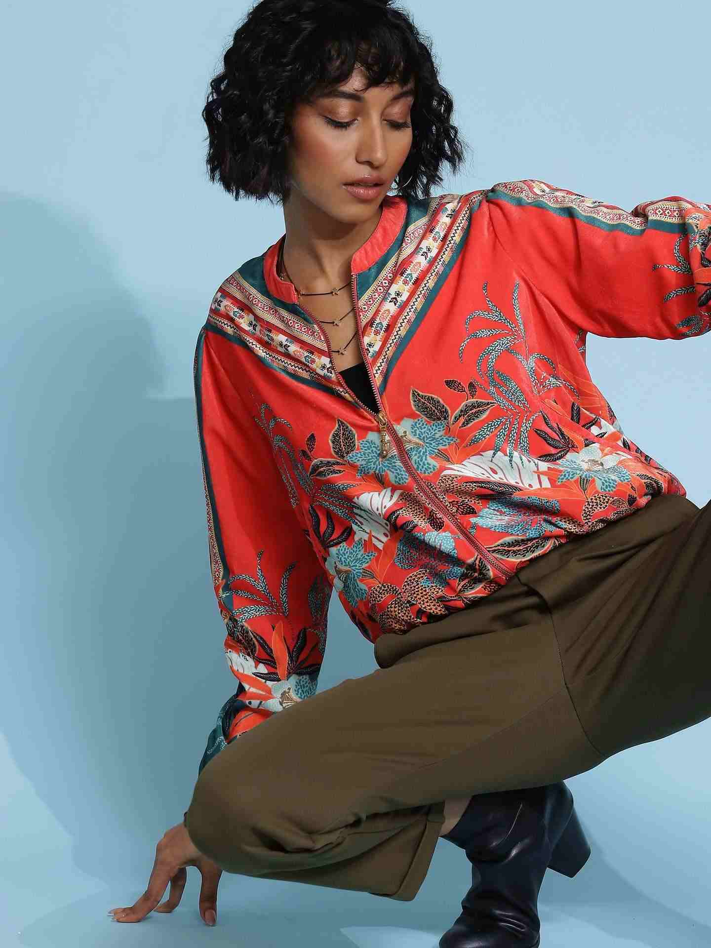 Red Marina Bomber Jacket
