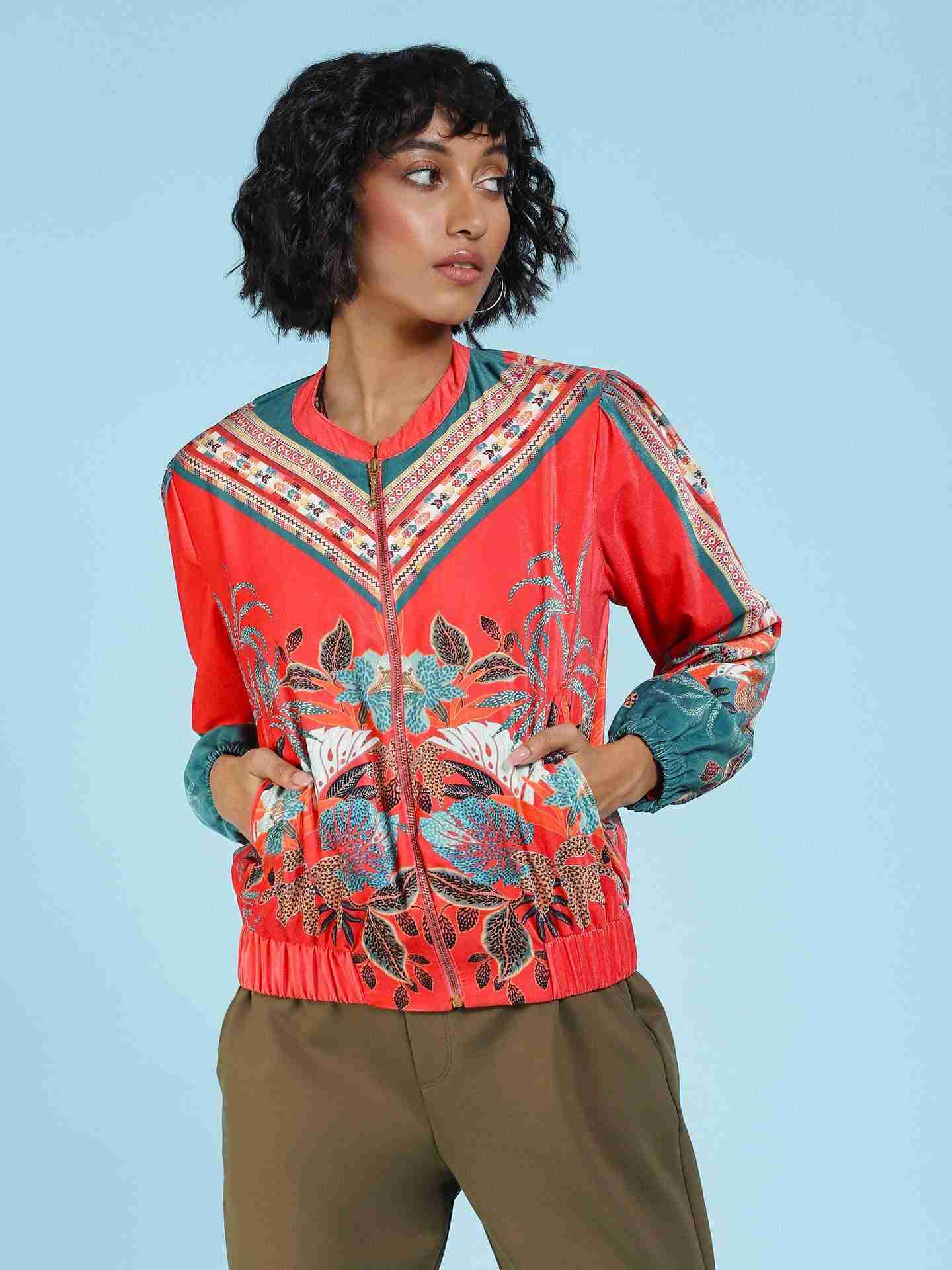 Red Marina Bomber Jacket