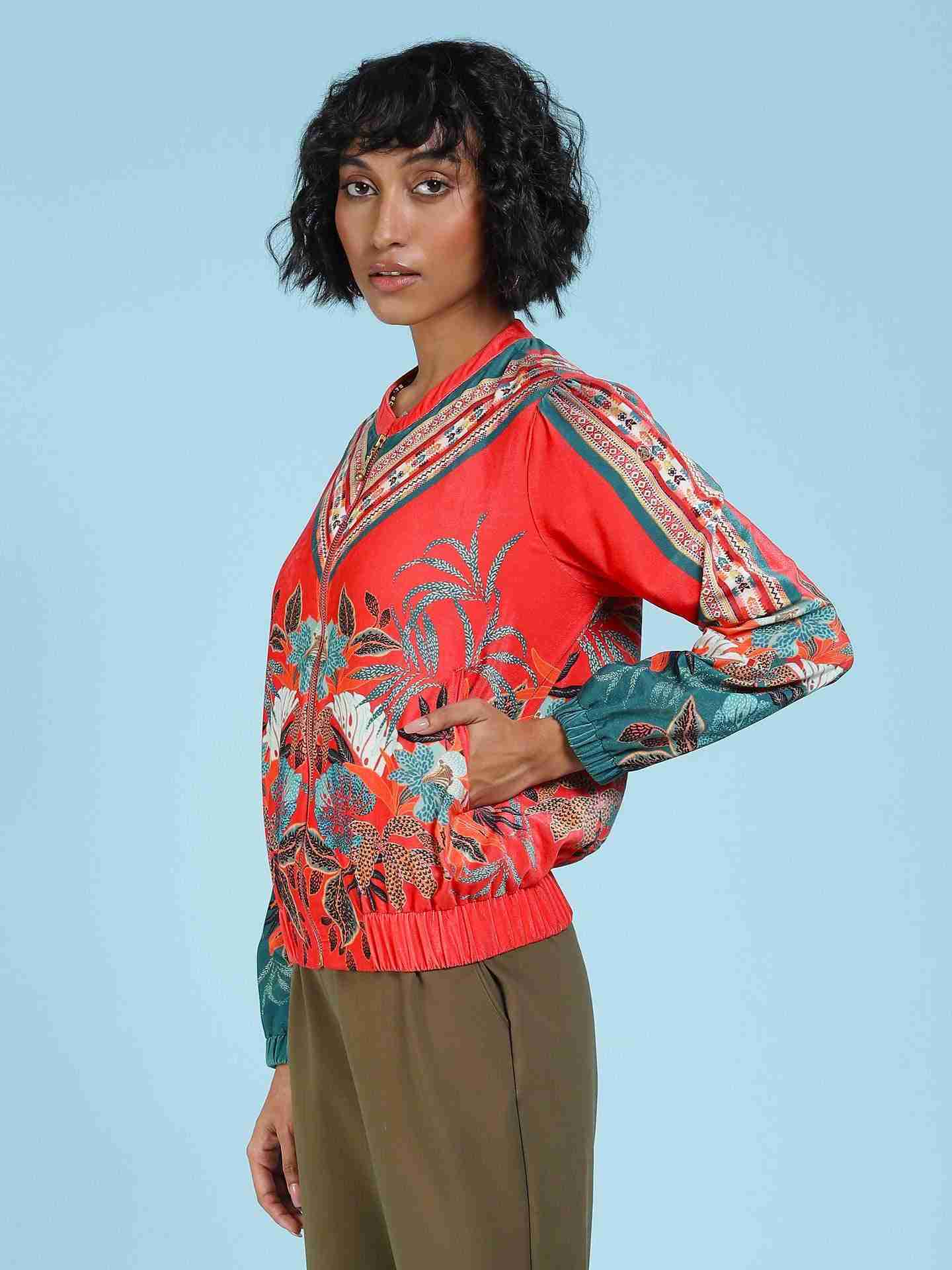 Red Marina Bomber Jacket
