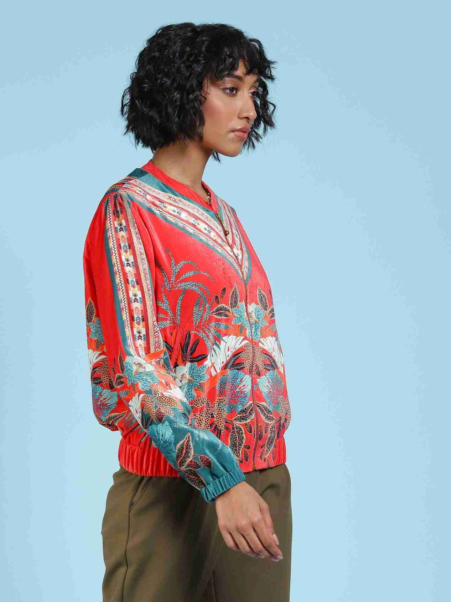 Red Marina Bomber Jacket