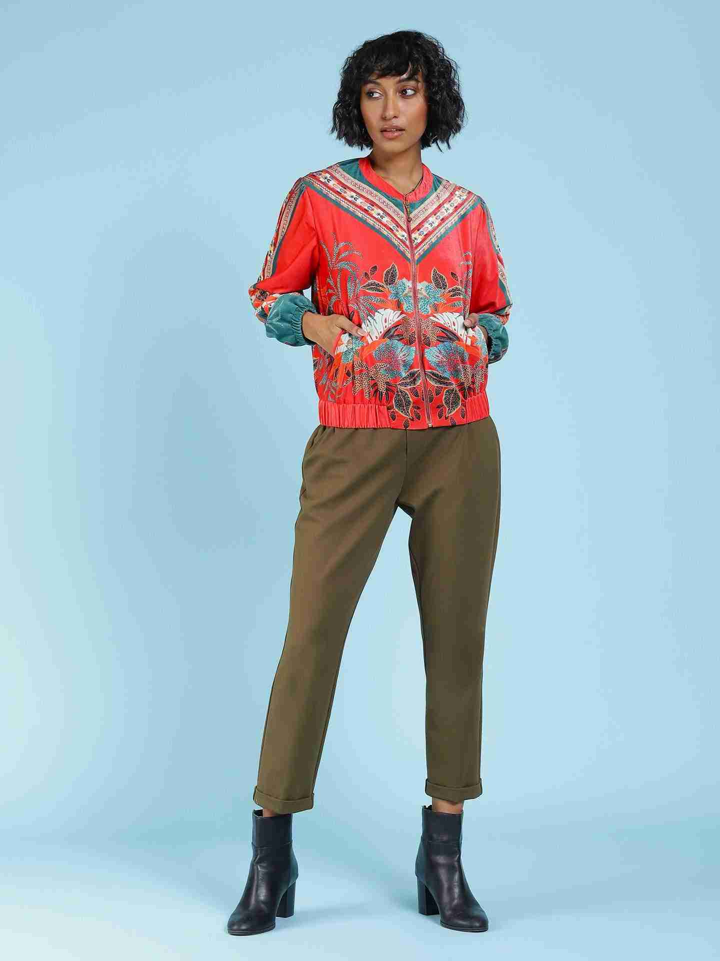 Red Marina Bomber Jacket