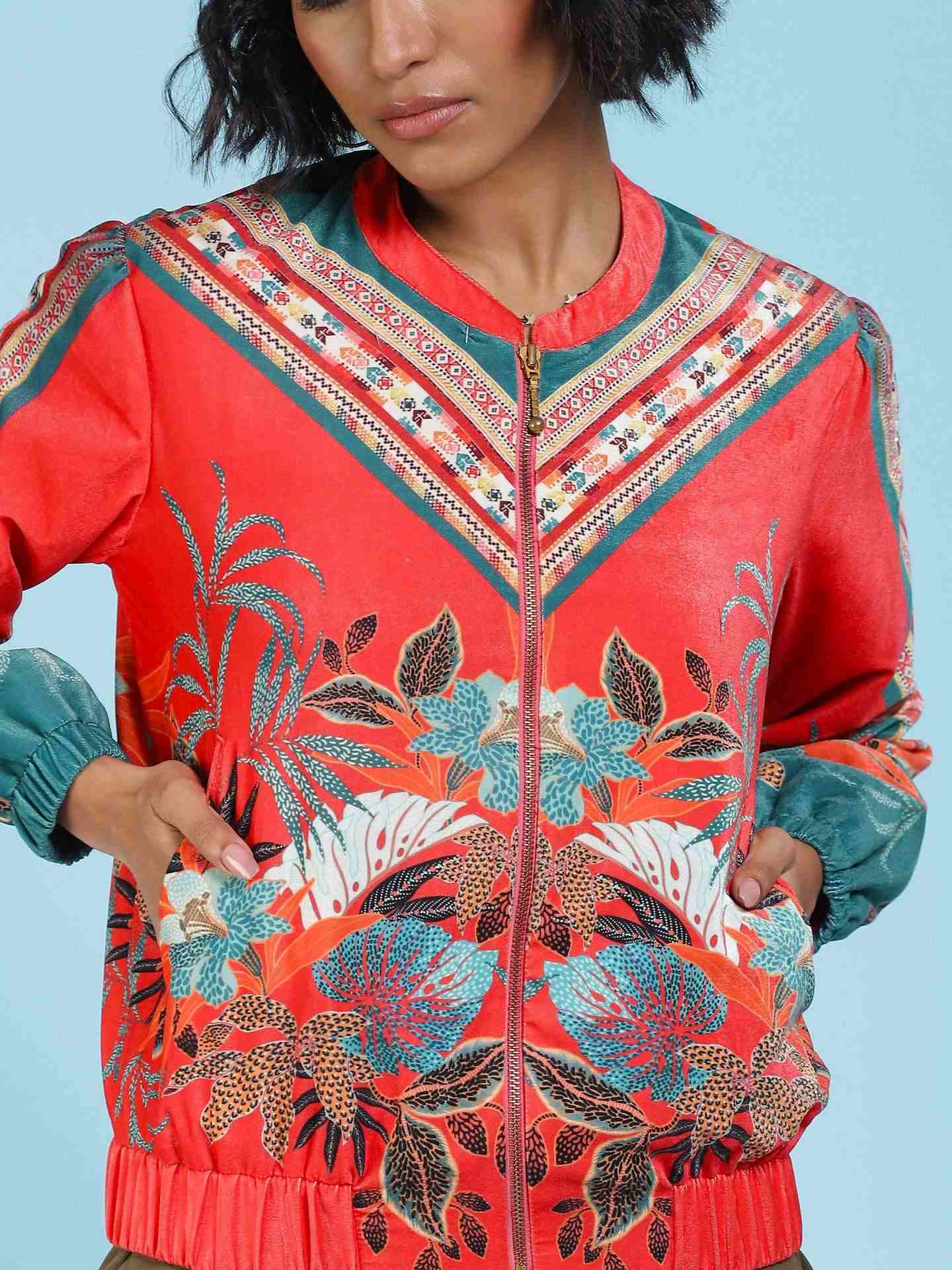 Red Marina Bomber Jacket