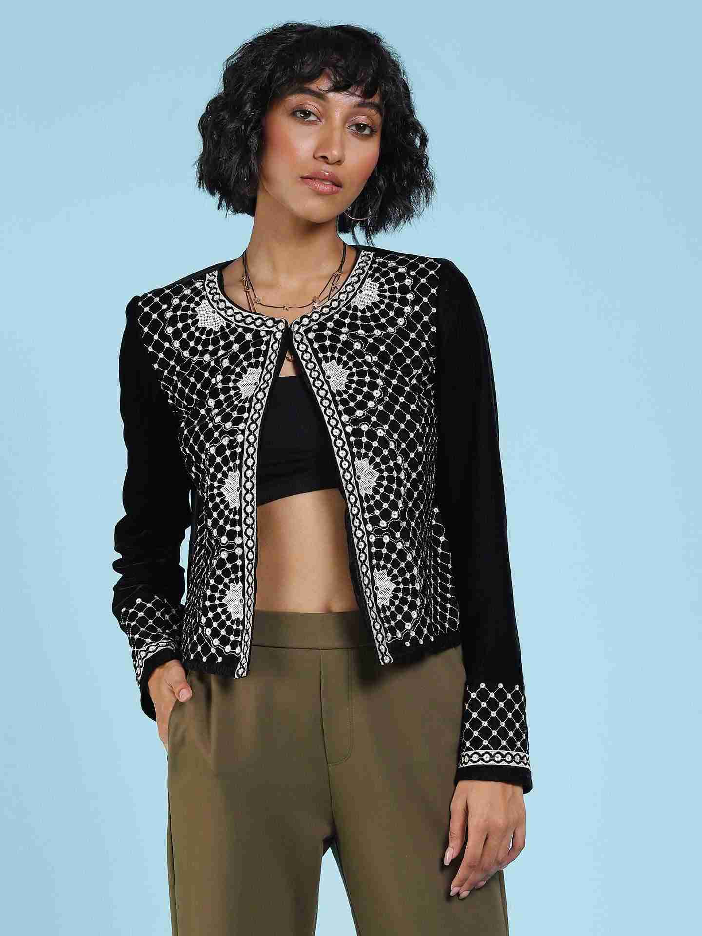 Black Hana Structured Jacket